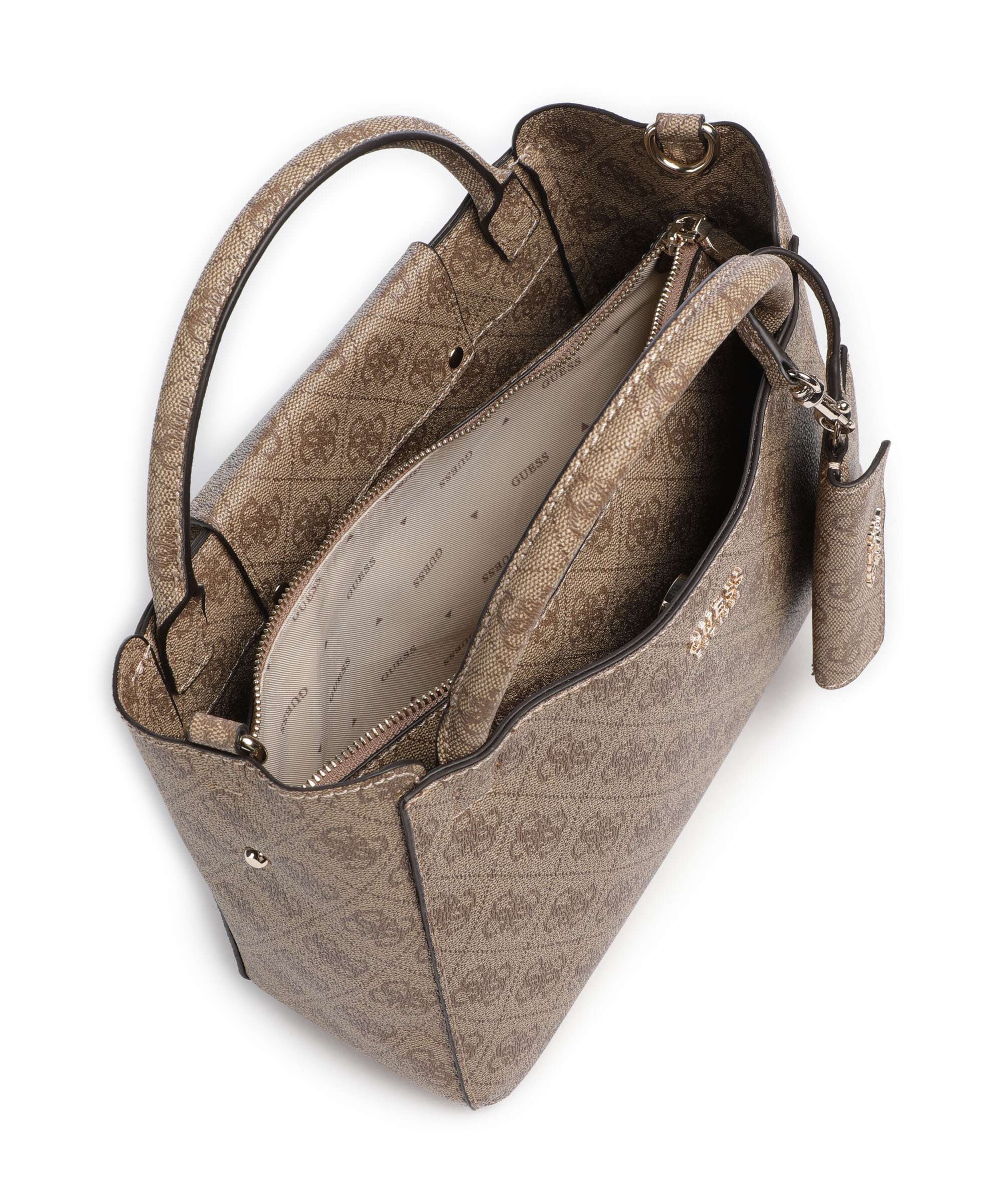 Guess Brenton Handtas latte logo - Image 6