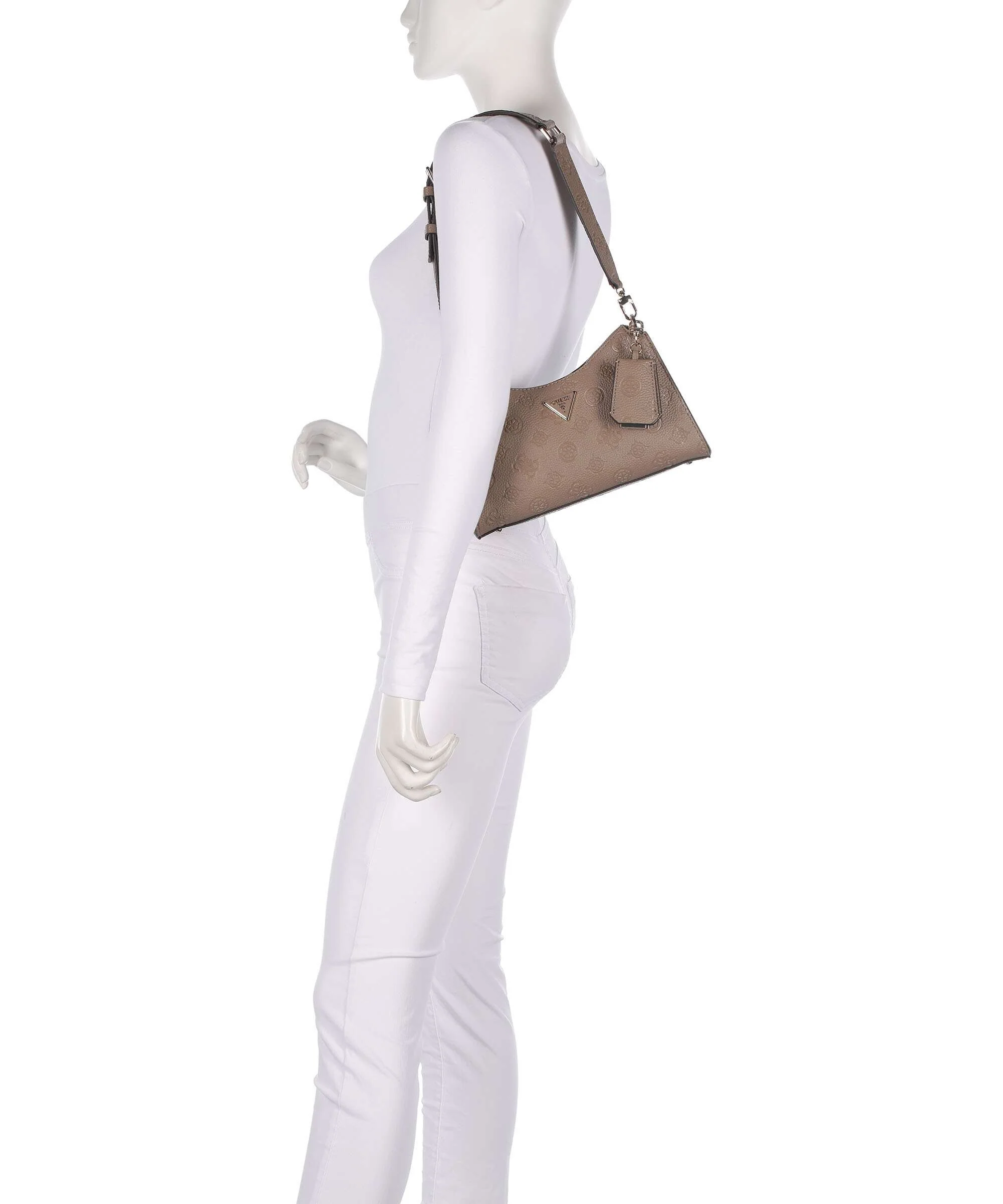 Guess Cresidia Schoudertas dark taupe logo - Image 3