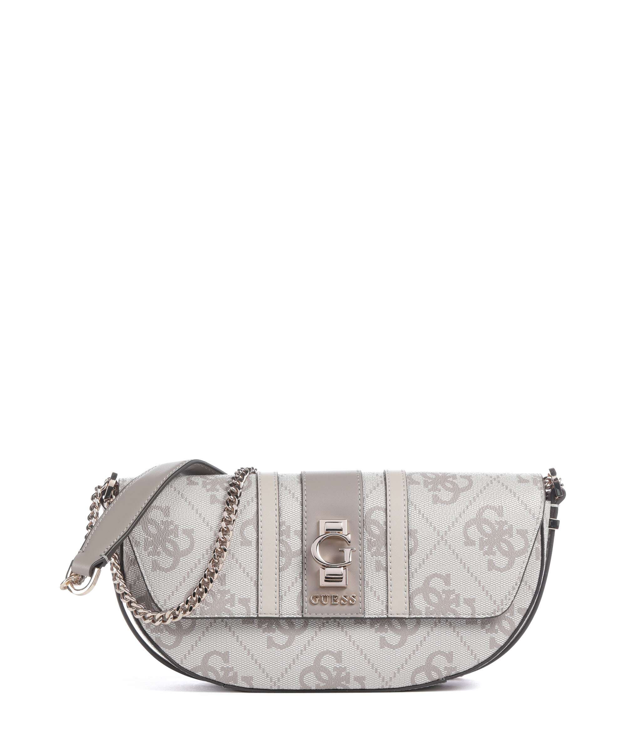 Guess Erenia Schoudertas dark taupe logo