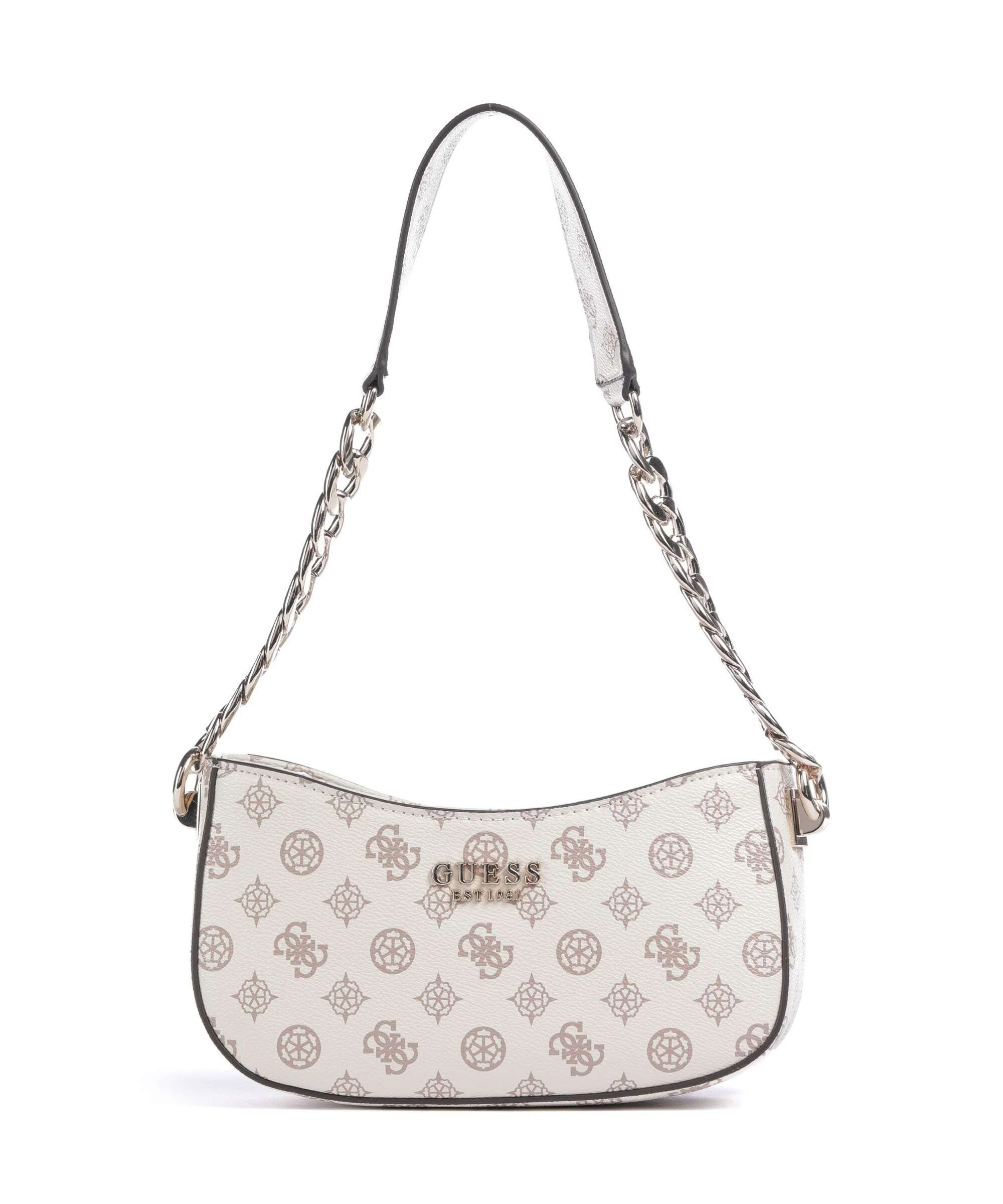 Guess Evelune Schoudertas cream logo