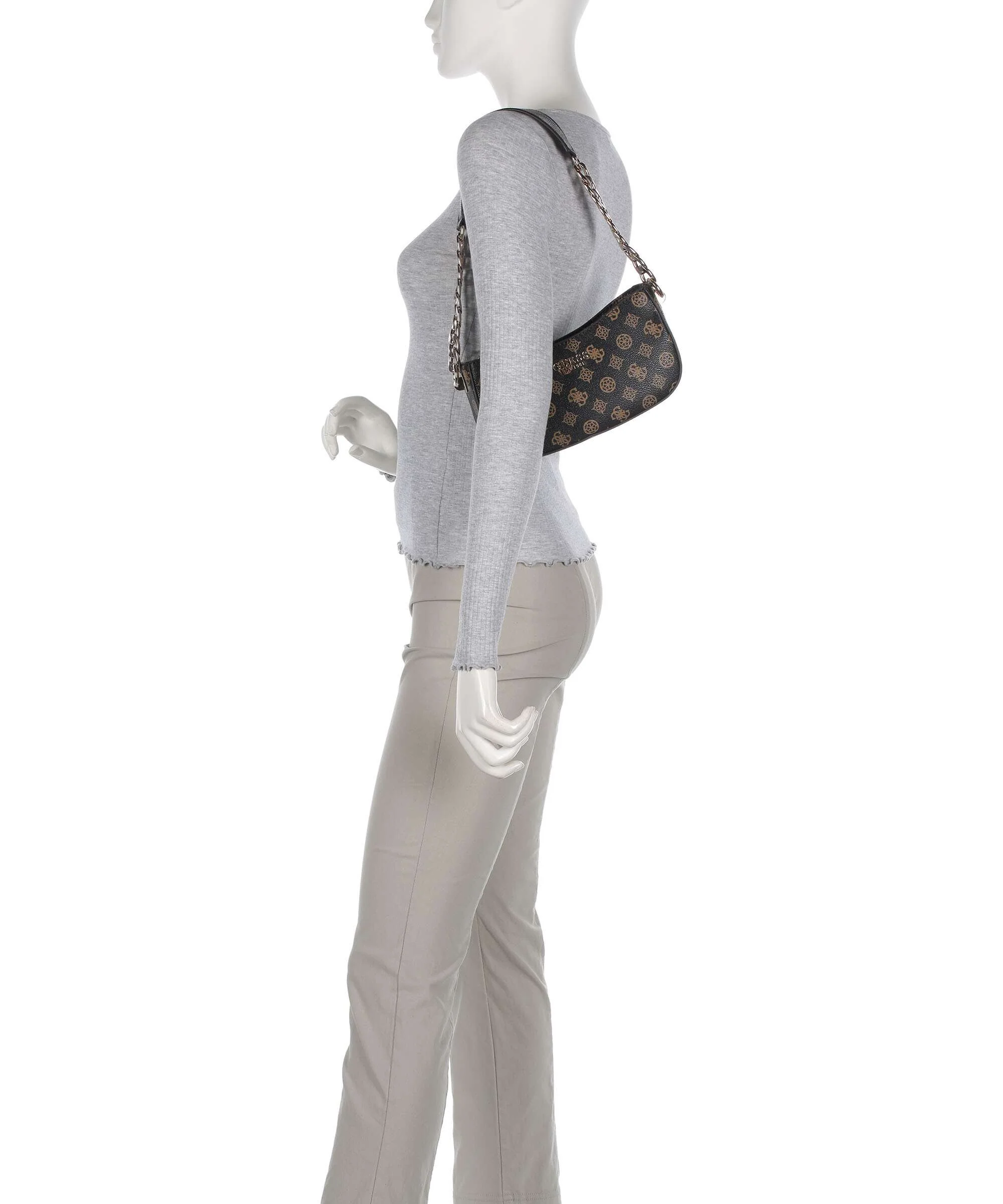Guess Evelune Schoudertas mocha logo - Image 3