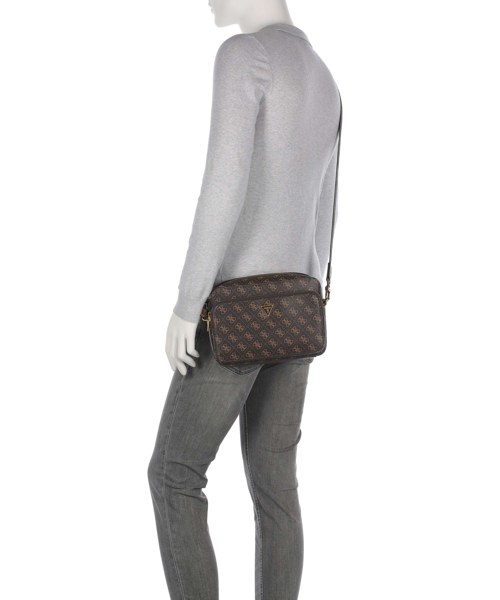 Guess Milano Crossbody tas brown/ochre/burgundy - Image 3