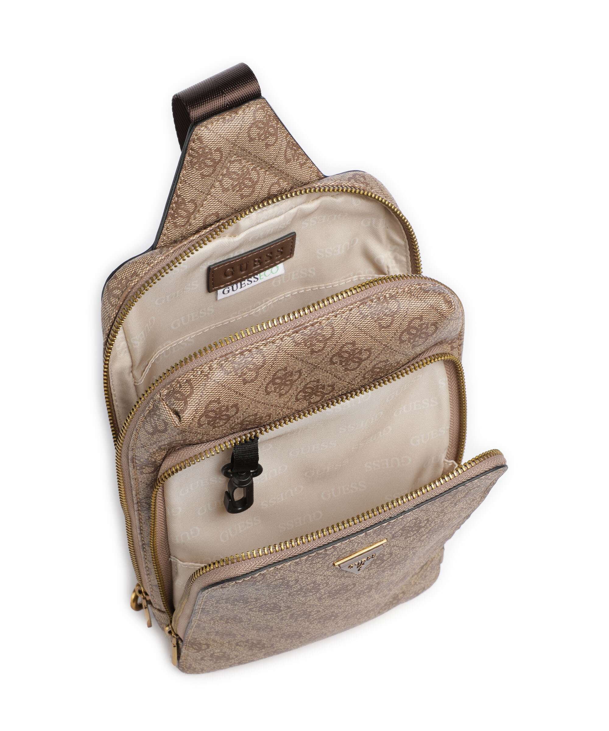 Guess Milano Sling rugzak beige/brown - Image 5