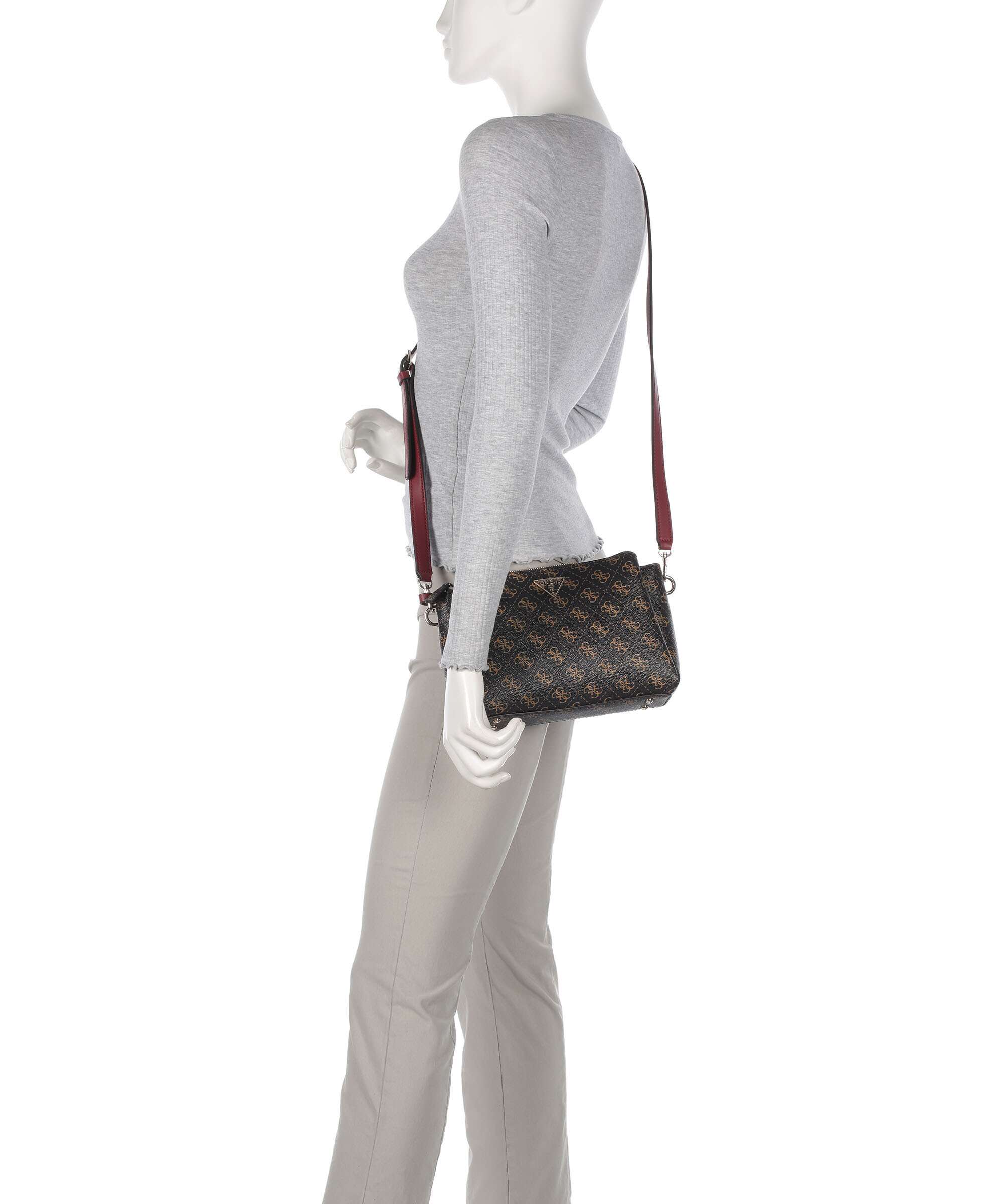 Guess Noelle Q Logo Crossbody tas brown - Image 3