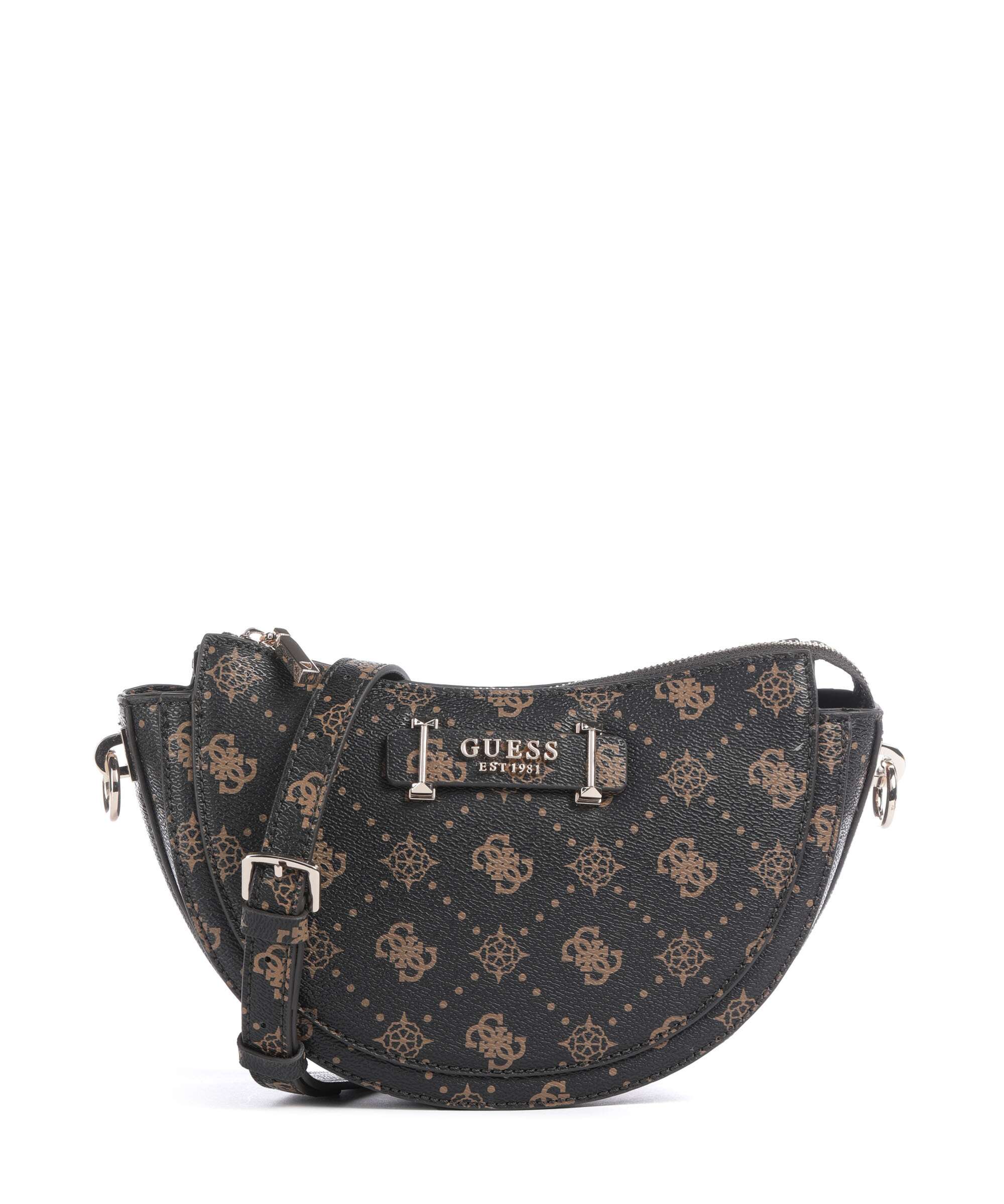 Guess Silia Crossbody tas espresso logo