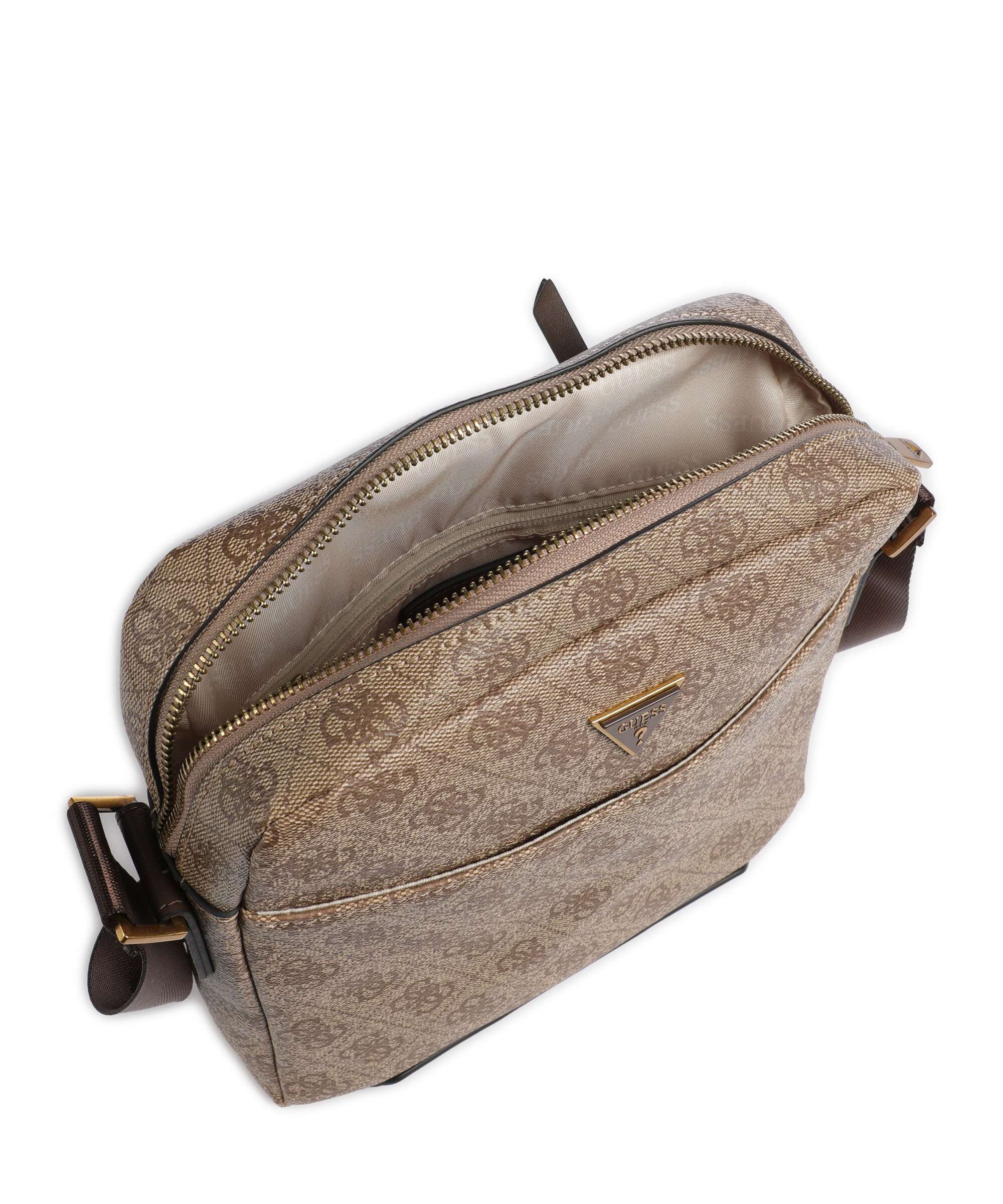 Guess Torino Eco Crossbody tas beige/brown - Image 6