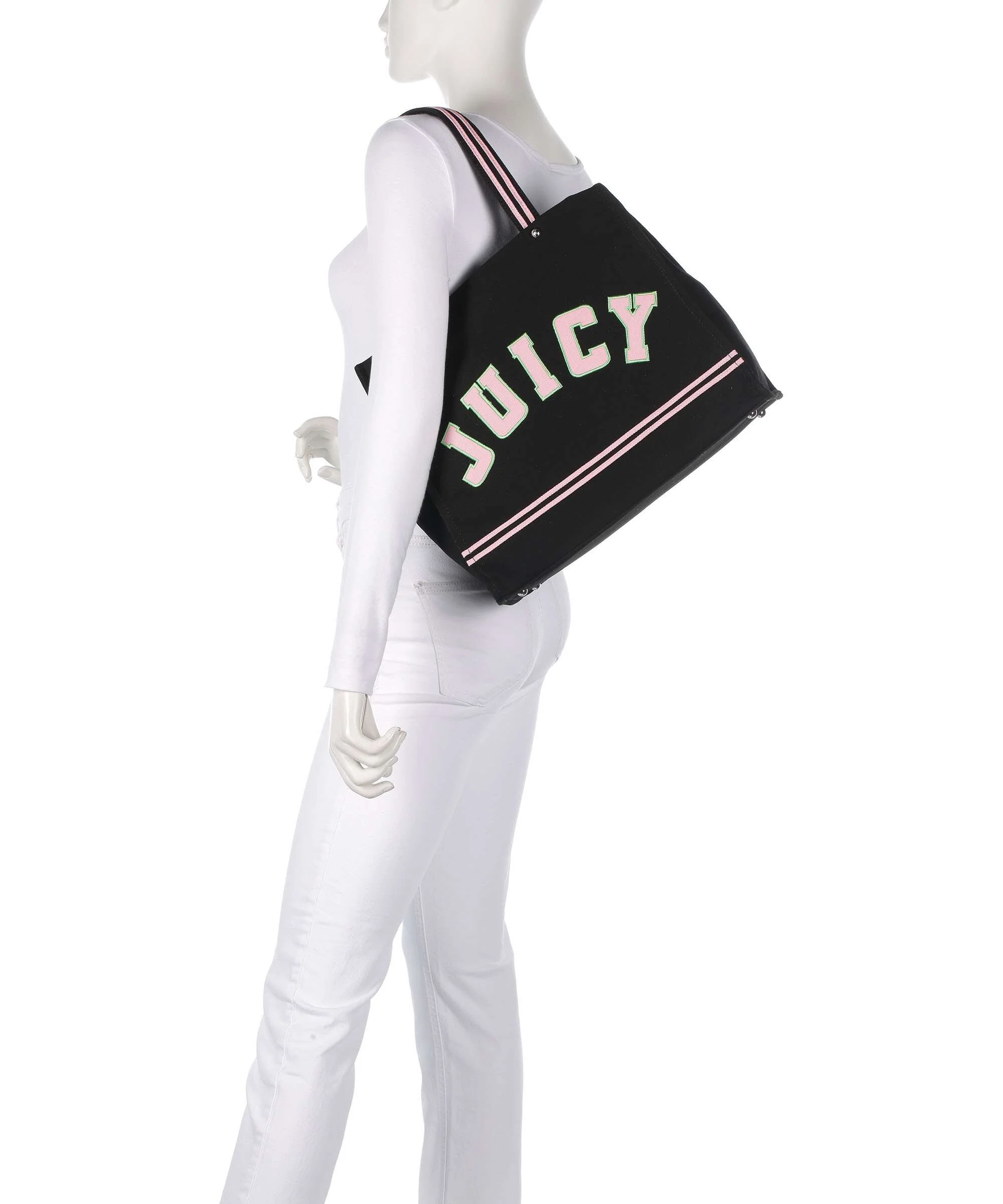 Juicy Couture Iris Patch Canvas L Boodschappentas black/juicy pink - Image 3