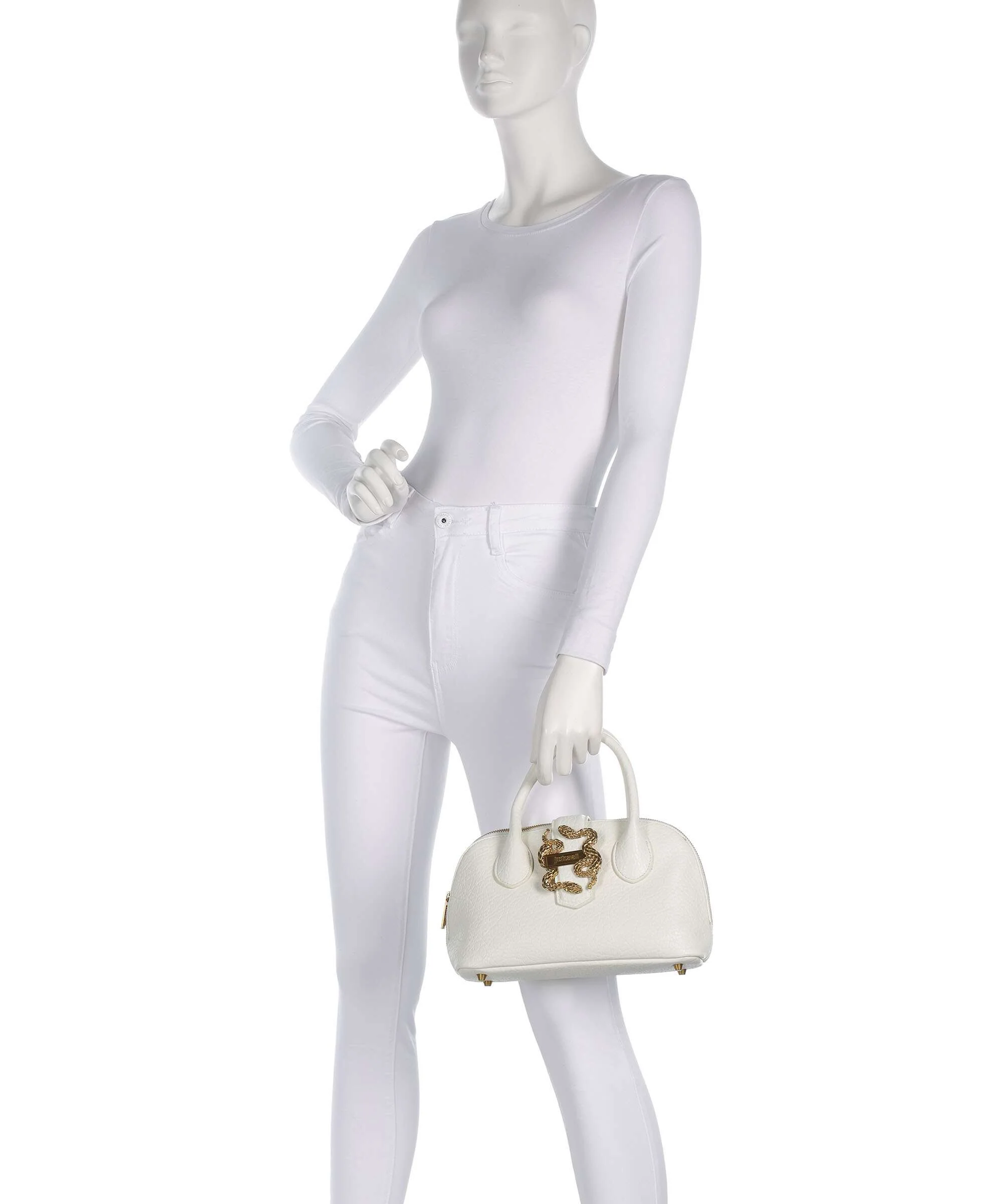 Just Cavalli Iconic Snakes Braided Handtas pristine - Image 3