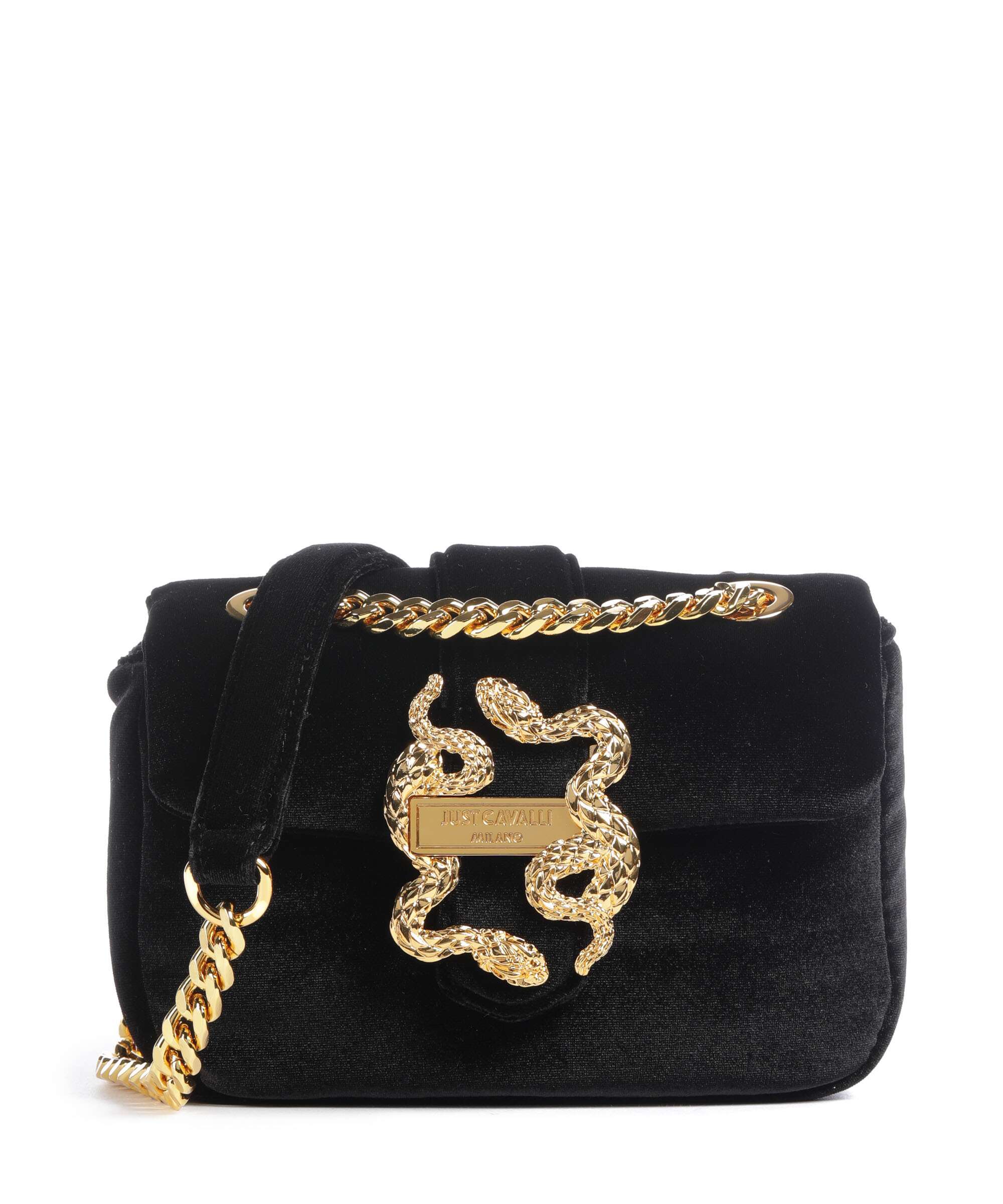 Just Cavalli Iconic Snakes Puffy Schoudertas black