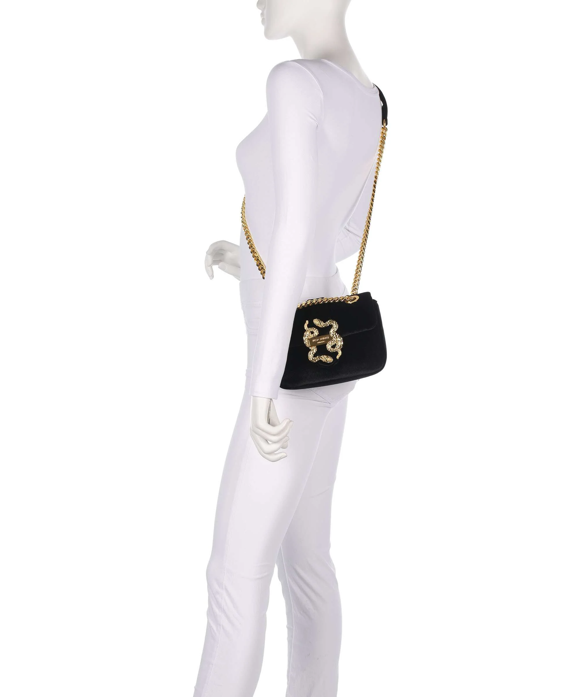 Just Cavalli Iconic Snakes Puffy Schoudertas black - Image 4