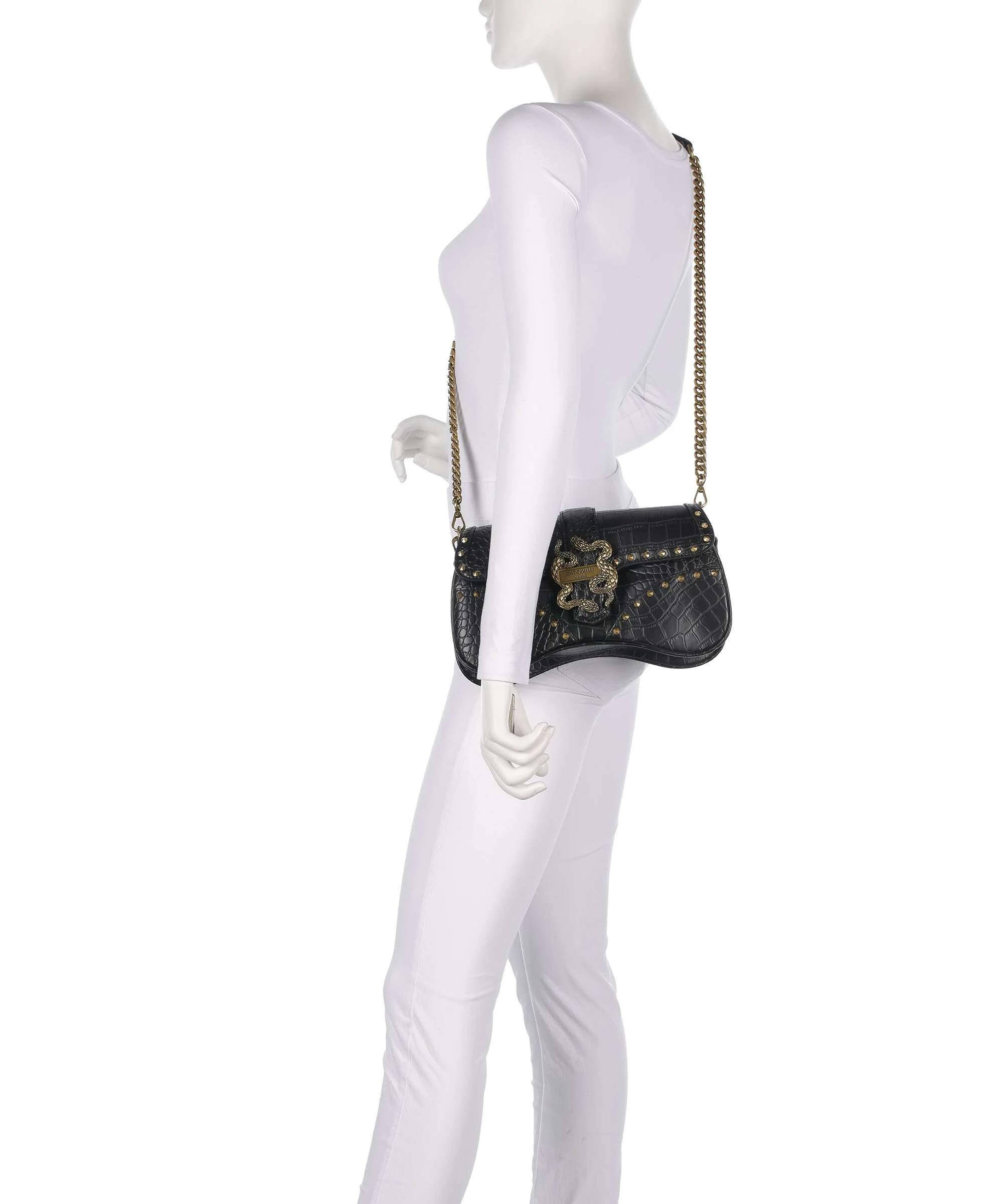 Just Cavalli Iconic Snakes Schoudertas black - Image 4
