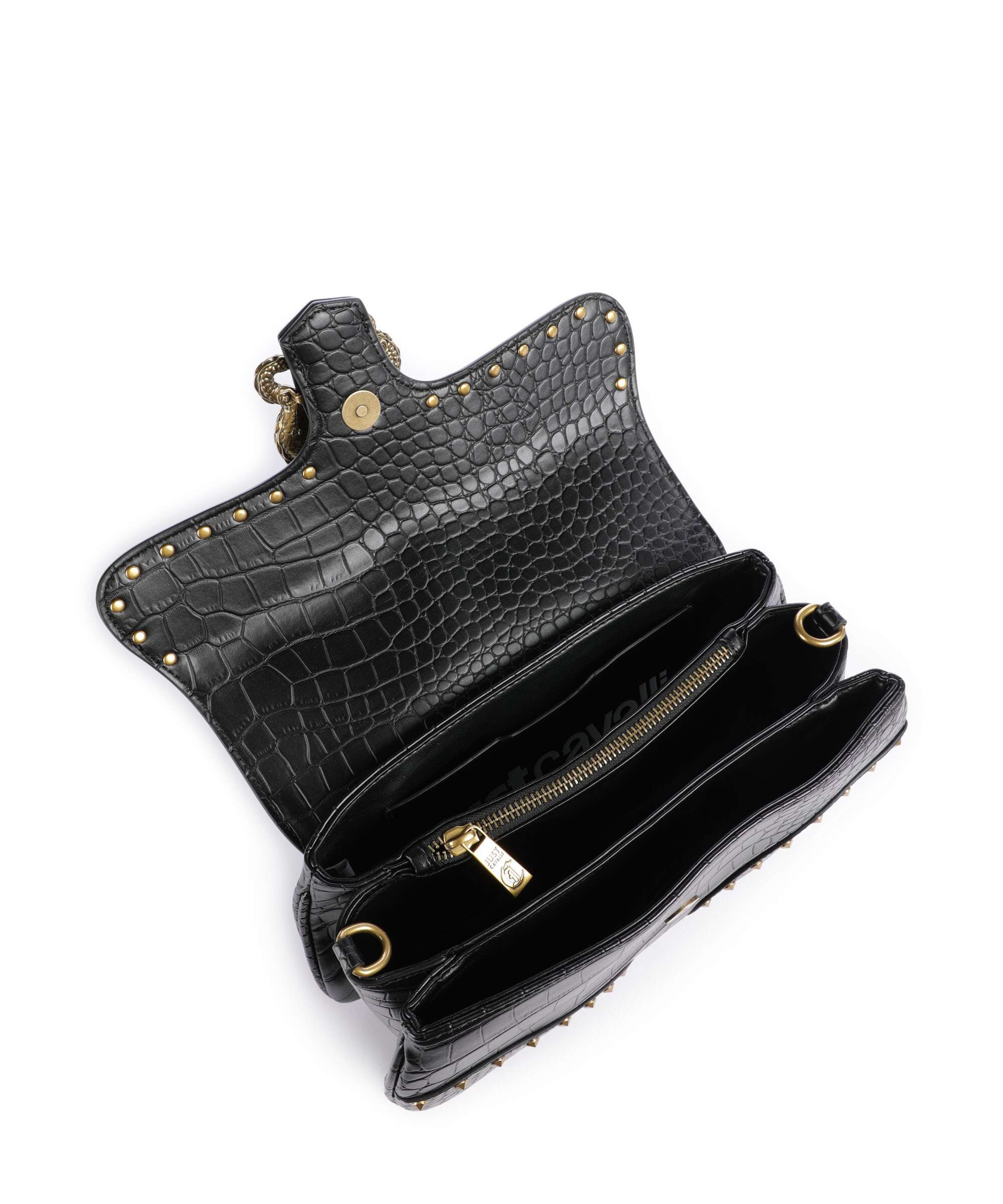 Just Cavalli Iconic Snakes Schoudertas black - Image 7