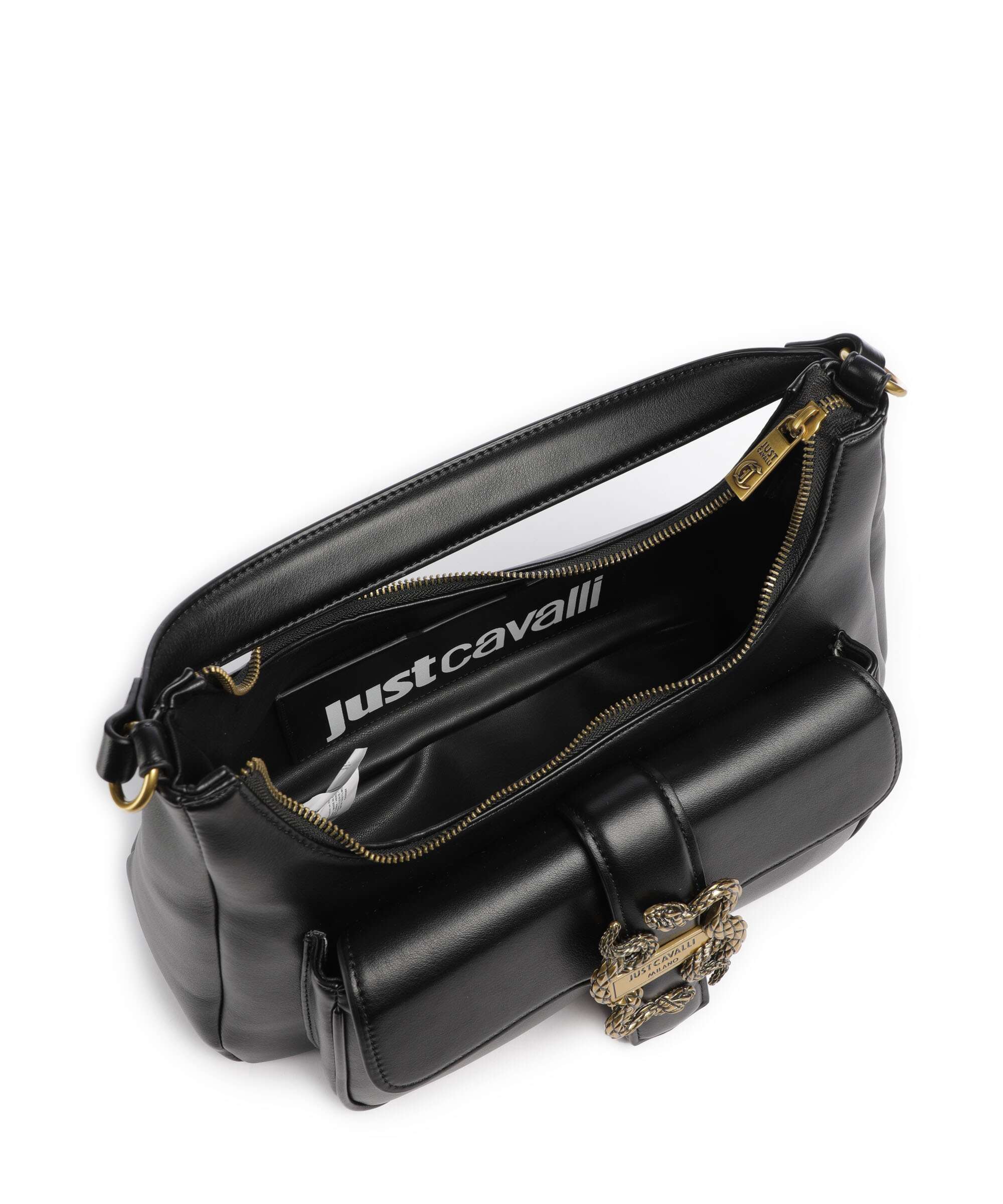 Just Cavalli Iconic Snakes Schoudertas black - Image 6