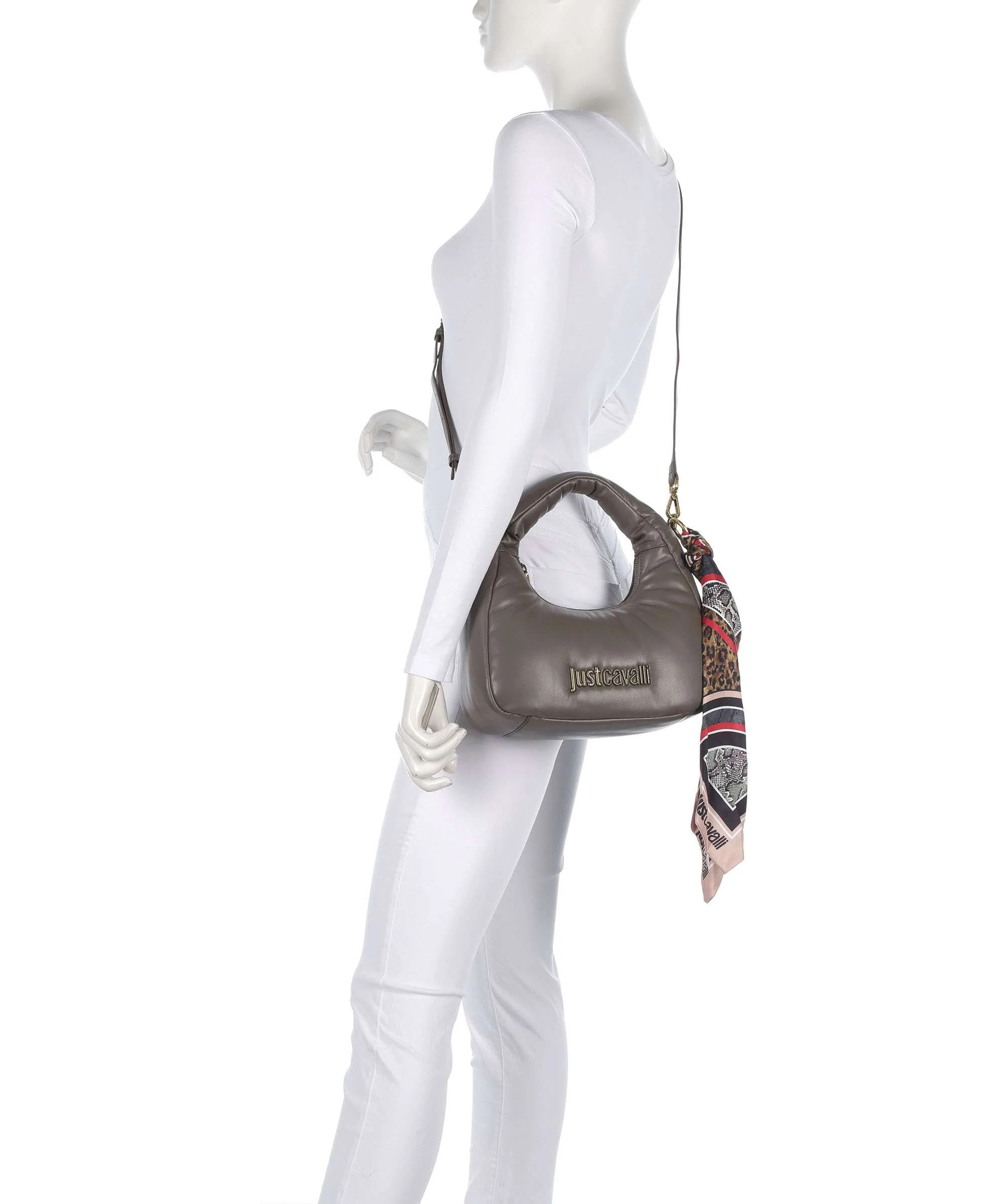 Just Cavalli Puffy Foulard Handtas taupe - Image 3