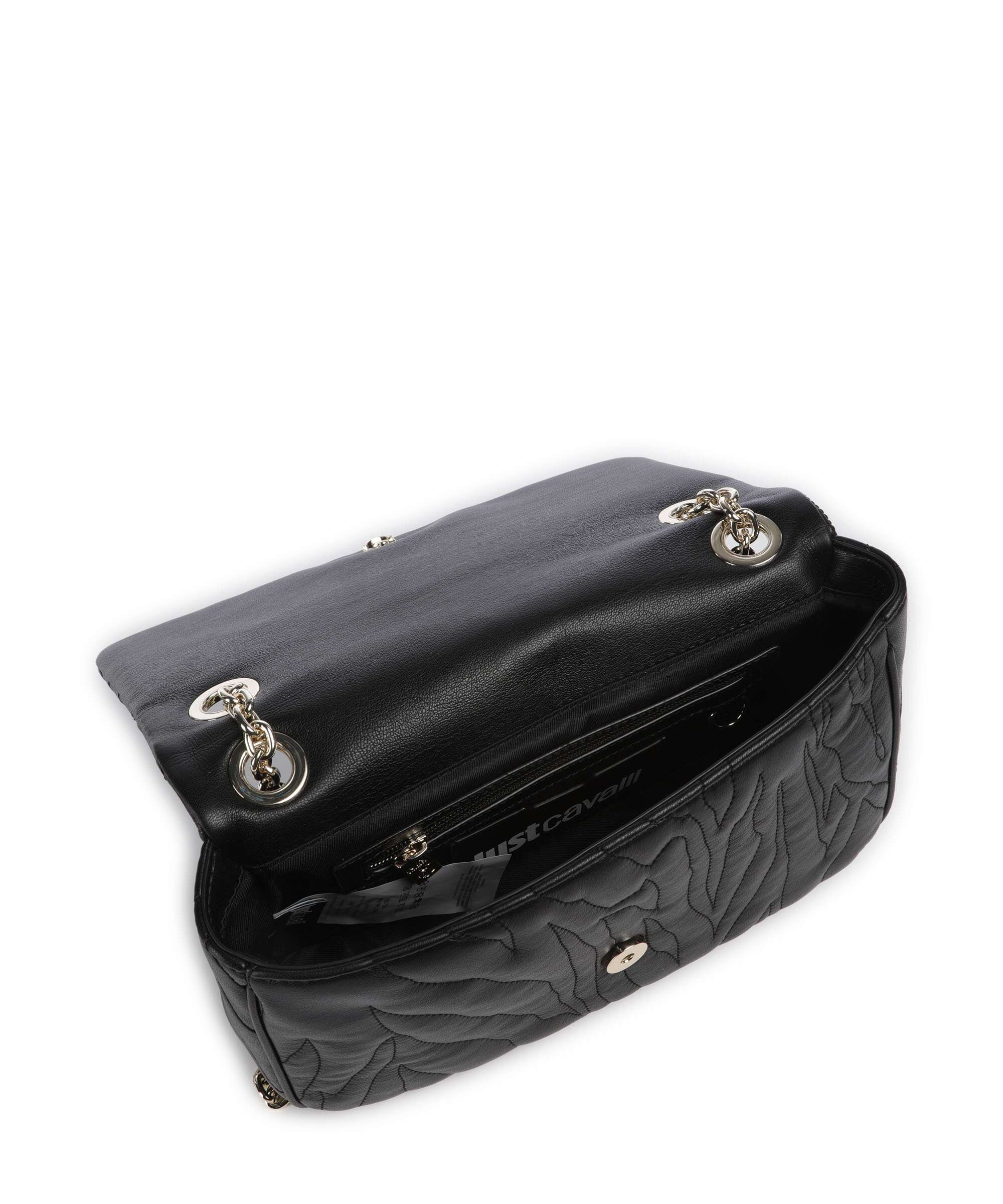 Just Cavalli Quilted Zebra Schoudertas black - Image 7