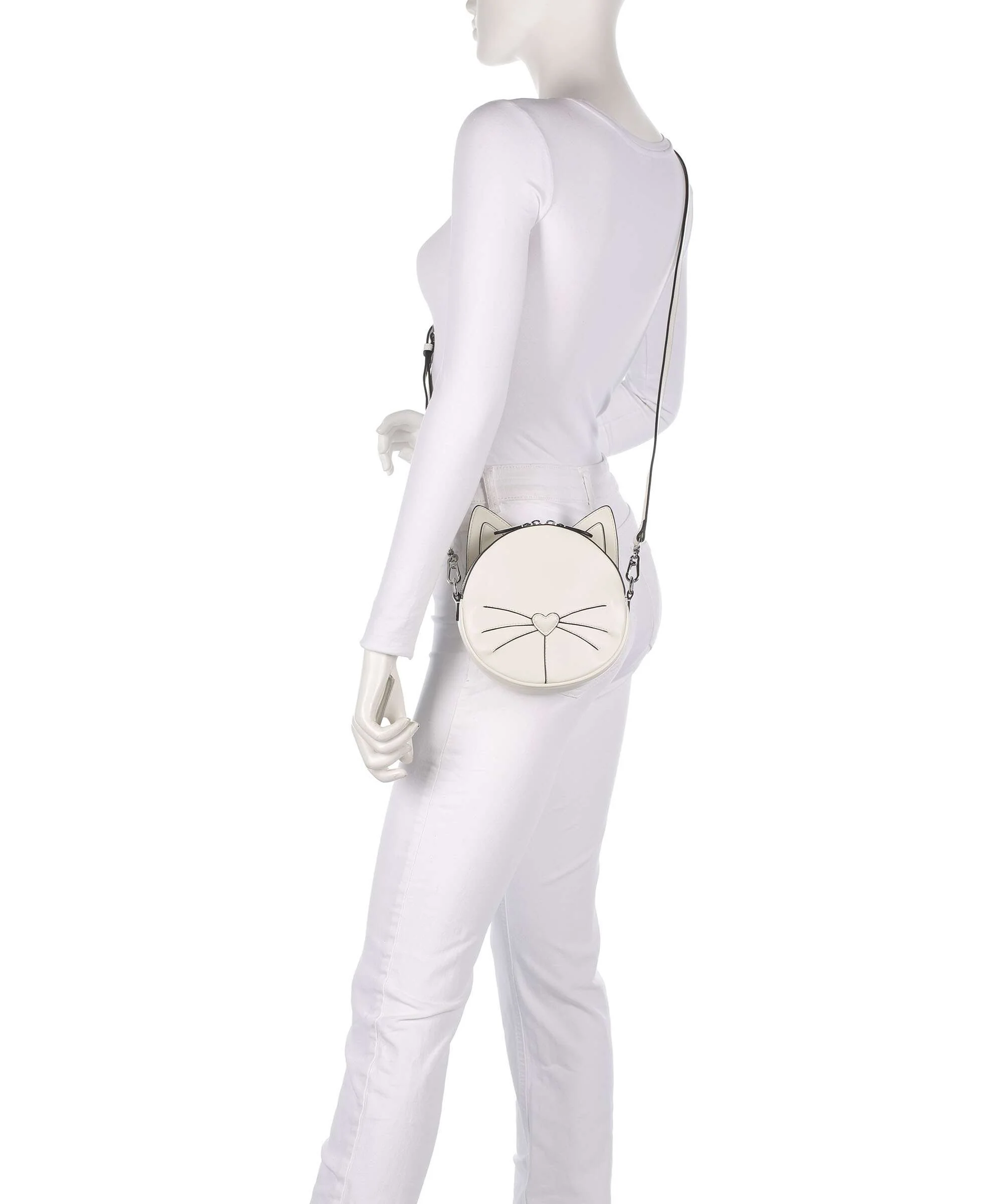 Karl Lagerfeld Ikon Chat Crossbody tas off white - Image 3