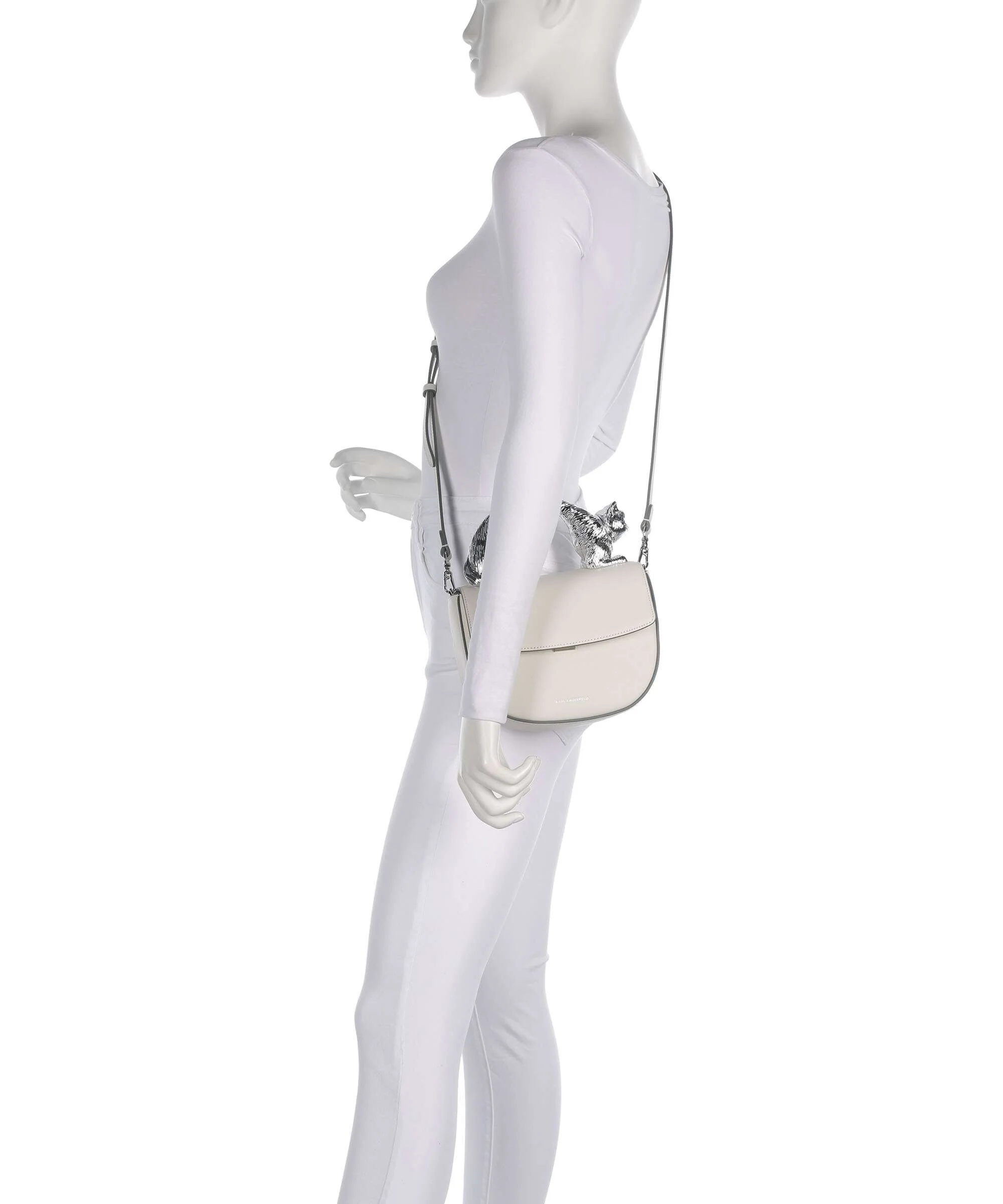 Karl Lagerfeld Ikon Choupette Crossbody tas off white - Image 3