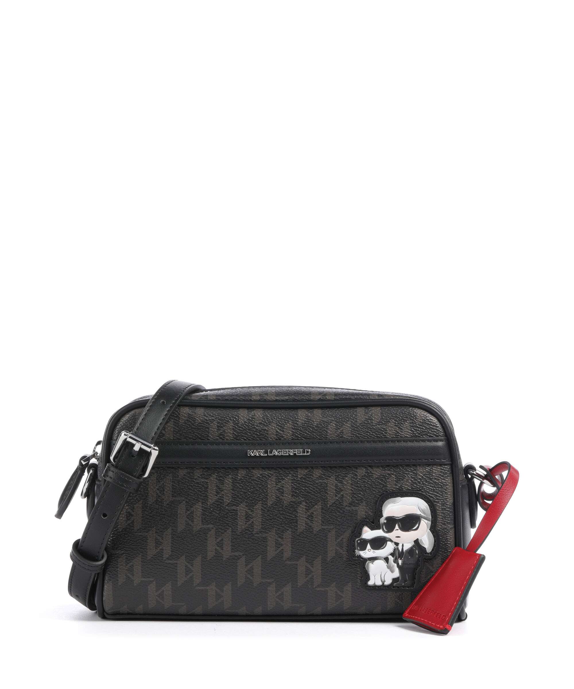 Karl Lagerfeld Ikon Monogram Crossbody tas brown/kl mono