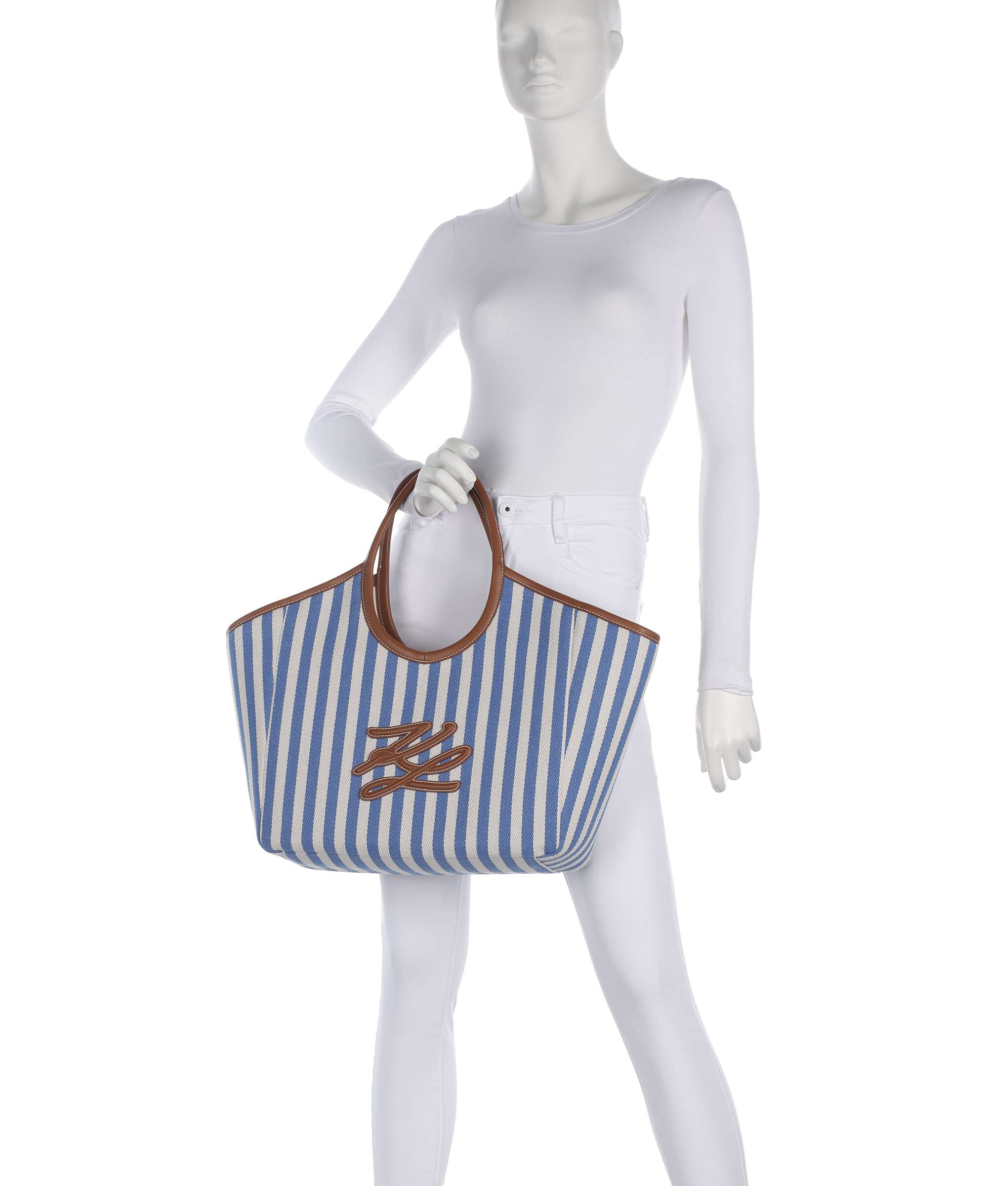 Karl Lagerfeld K/Autograph Boodschappentas silver lake blue - Image 3
