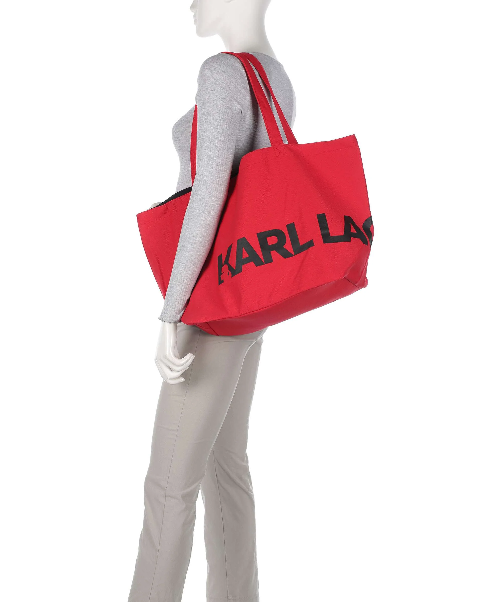 Karl Lagerfeld K/Essential Big Logo Boodschappentas racing red - Image 3