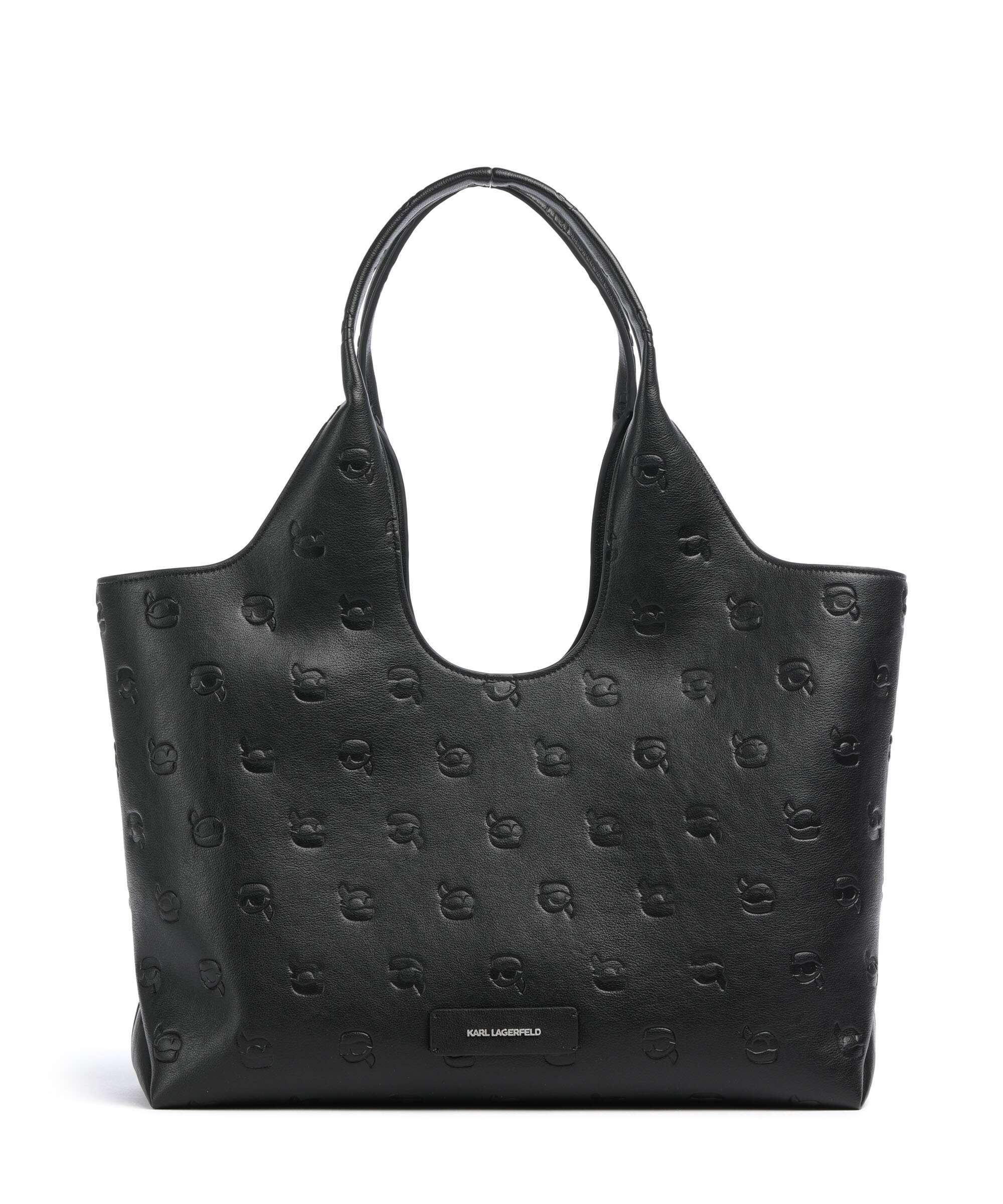 Karl Lagerfeld K/Ikon Monogram Medium Boodschappentas tonal black