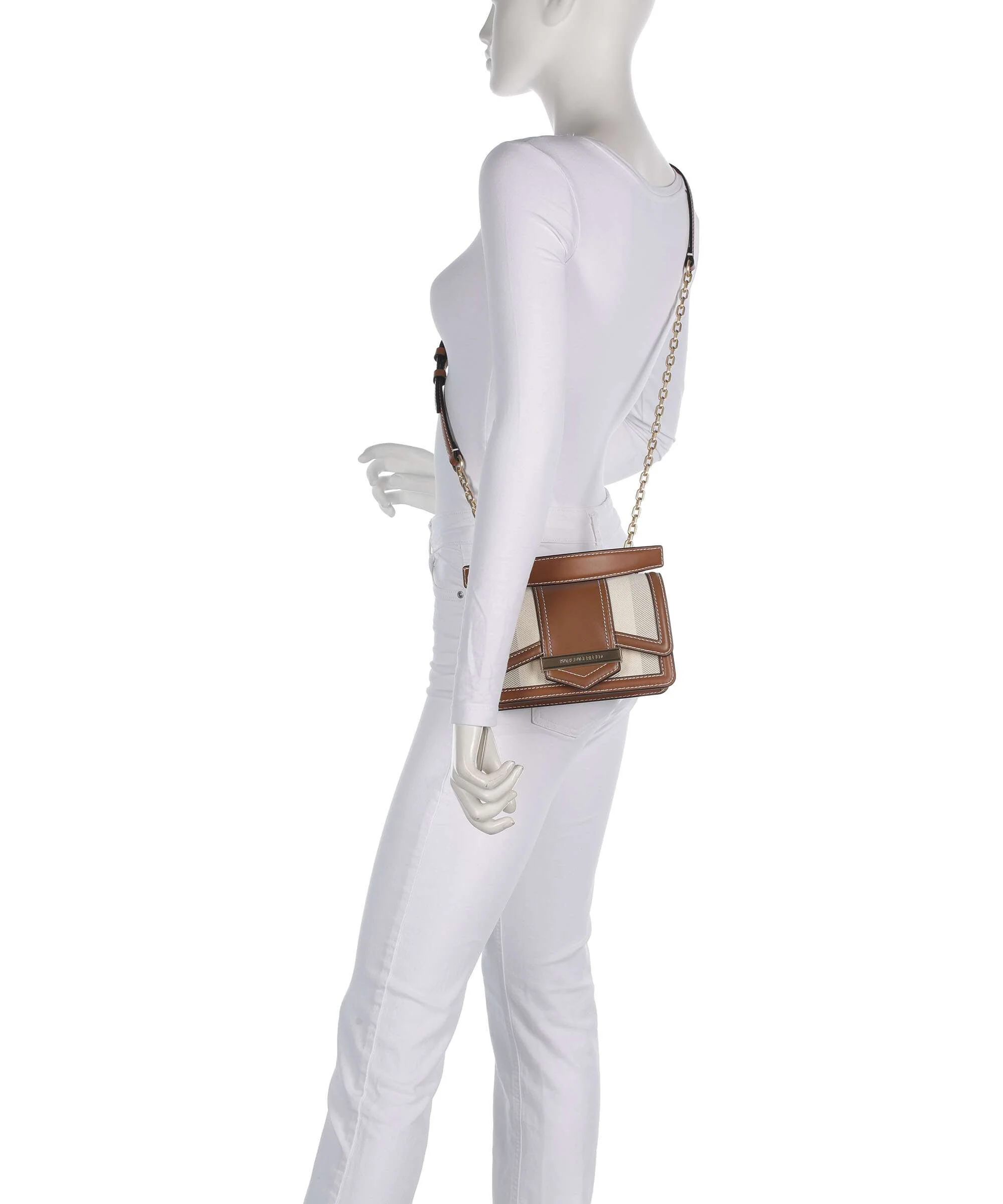 Karl Lagerfeld K/Nova Small Crossbody tas natural canvas/tan - Image 3
