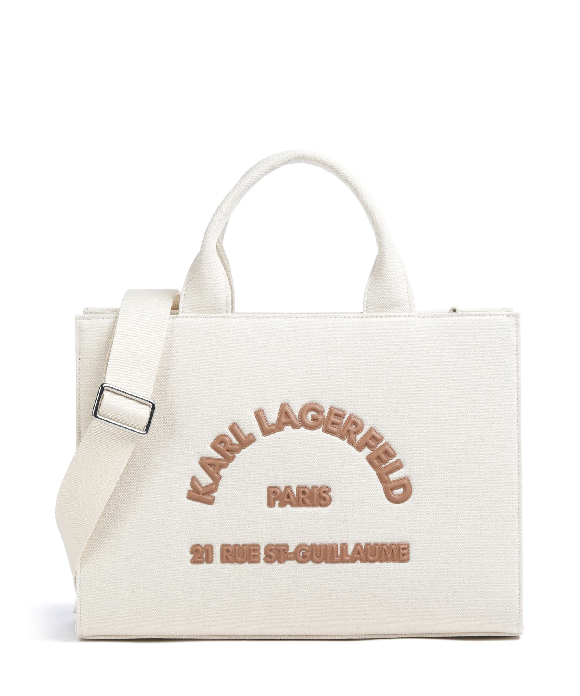 Karl Lagerfeld K/Rue St Guillaume Medium Handtas natural