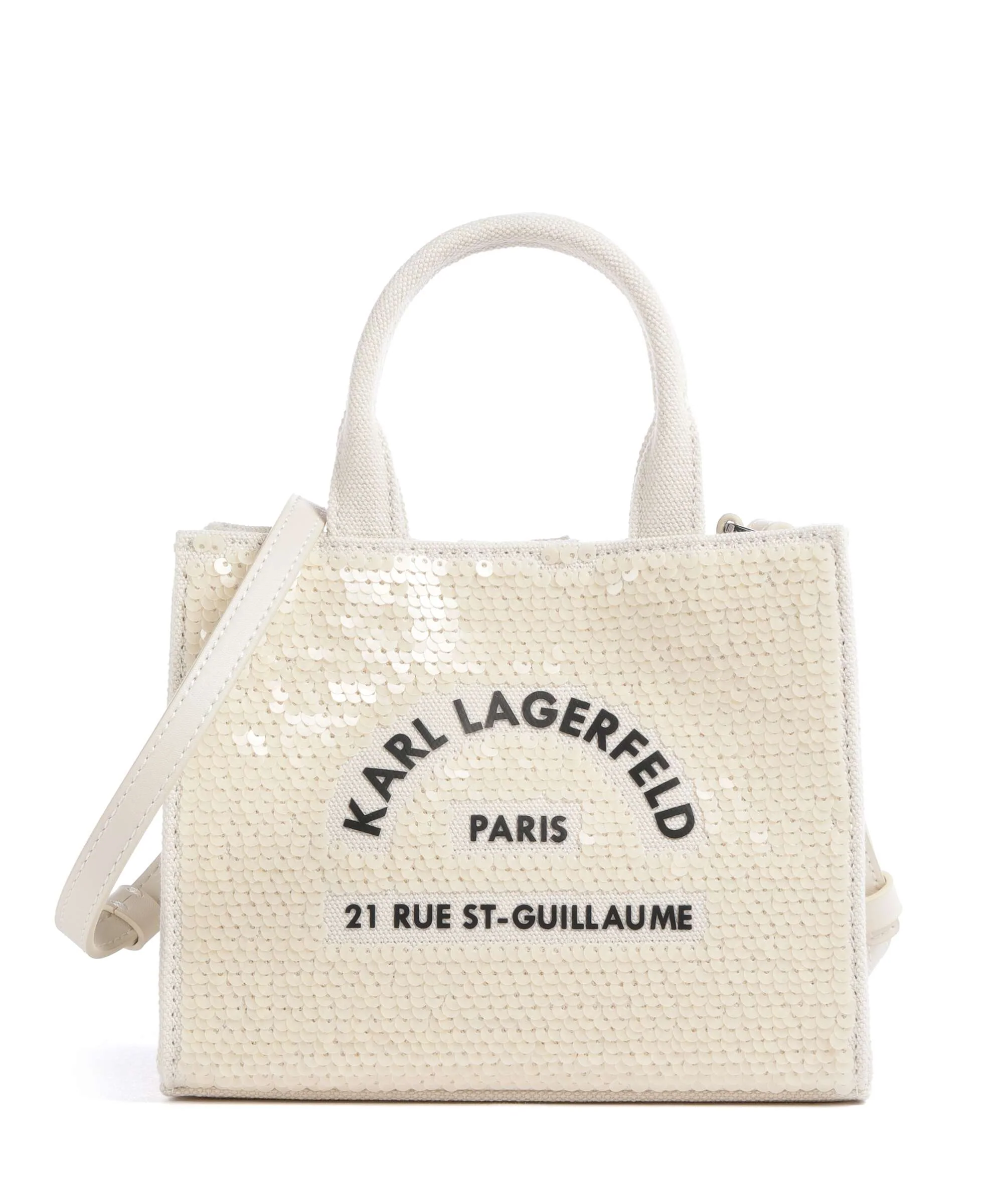 Karl Lagerfeld K/Rue St Guillaume Mini Crossbody tas natural