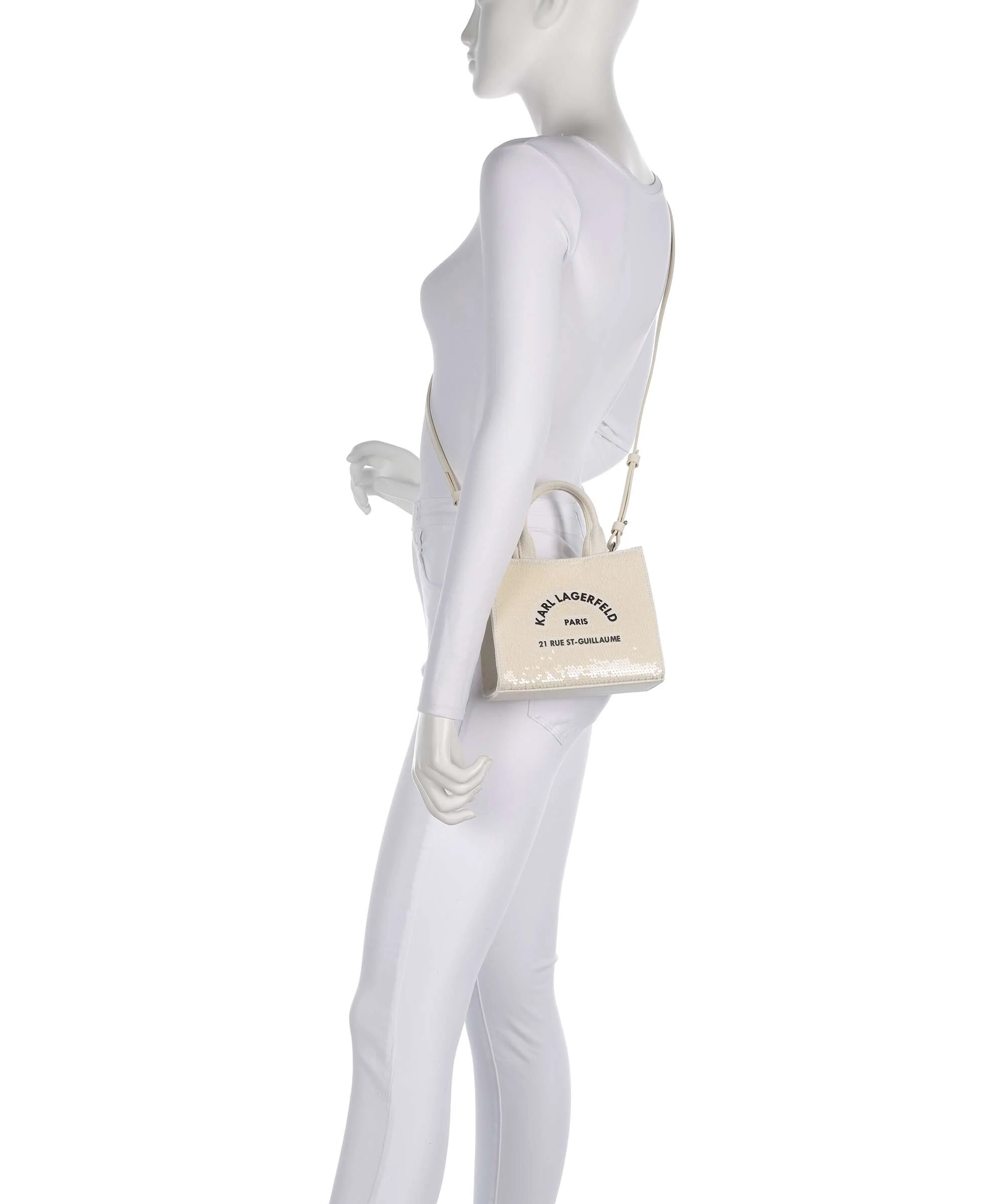 Karl Lagerfeld K/Rue St Guillaume Mini Crossbody tas natural - Image 3