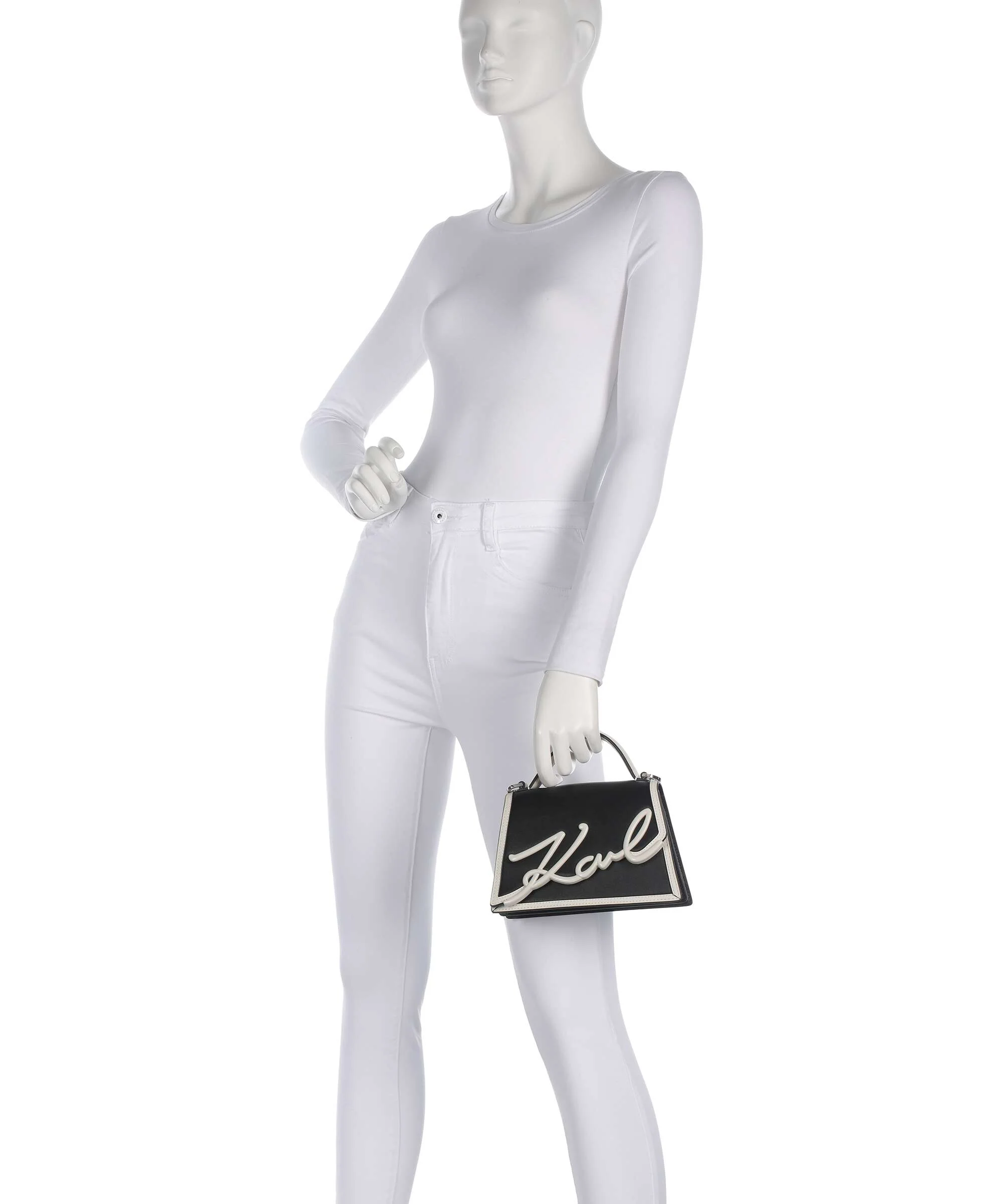 Karl Lagerfeld K/Signature 2.0 Crossbody tas black/white - Image 3
