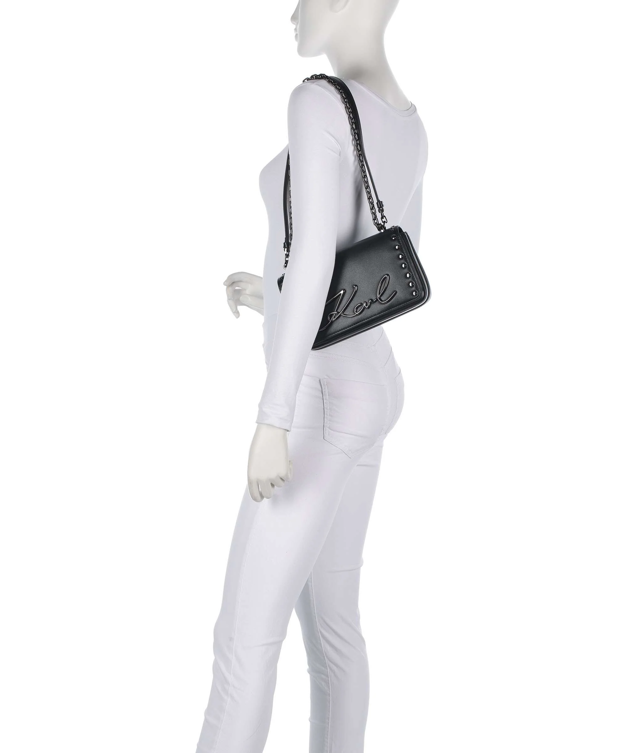 Karl Lagerfeld K/Signature 2.0 Schoudertas black embellishment - Image 3