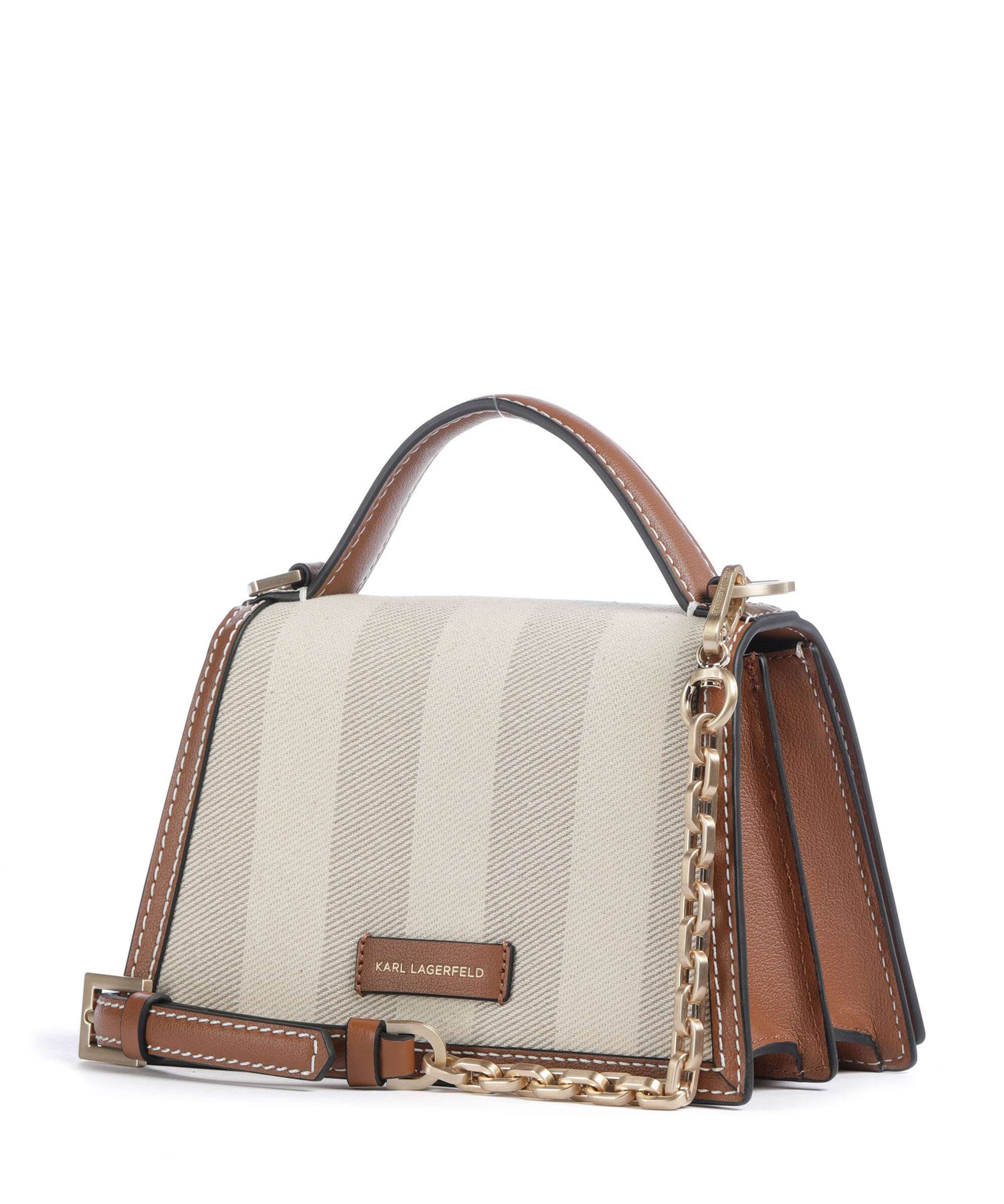 Karl Lagerfeld K/Signature 2.0 Small Crossbody tas natural canvas/tan - Image 2