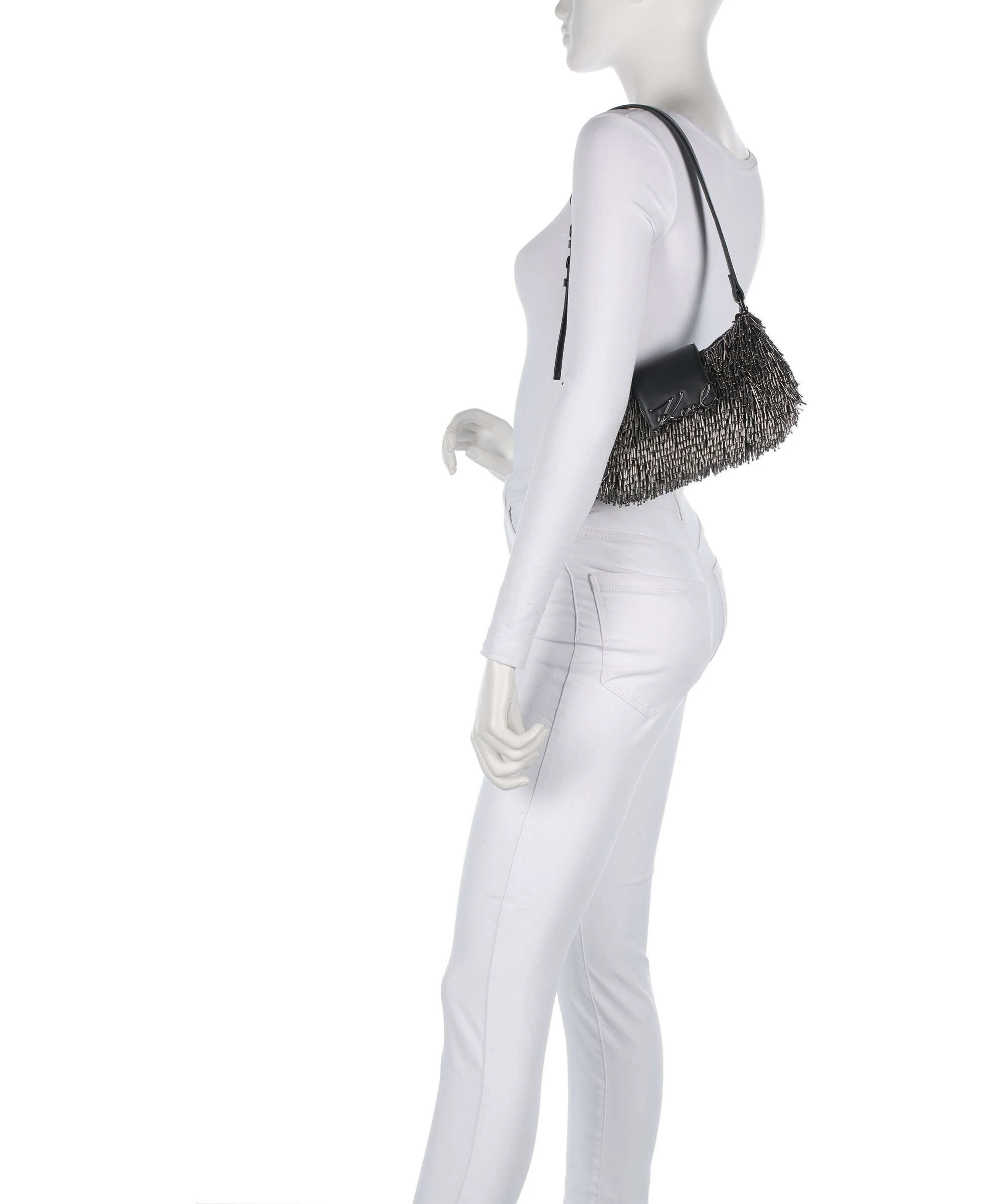Karl Lagerfeld K/Signature Schoudertas black embellishment - Image 3