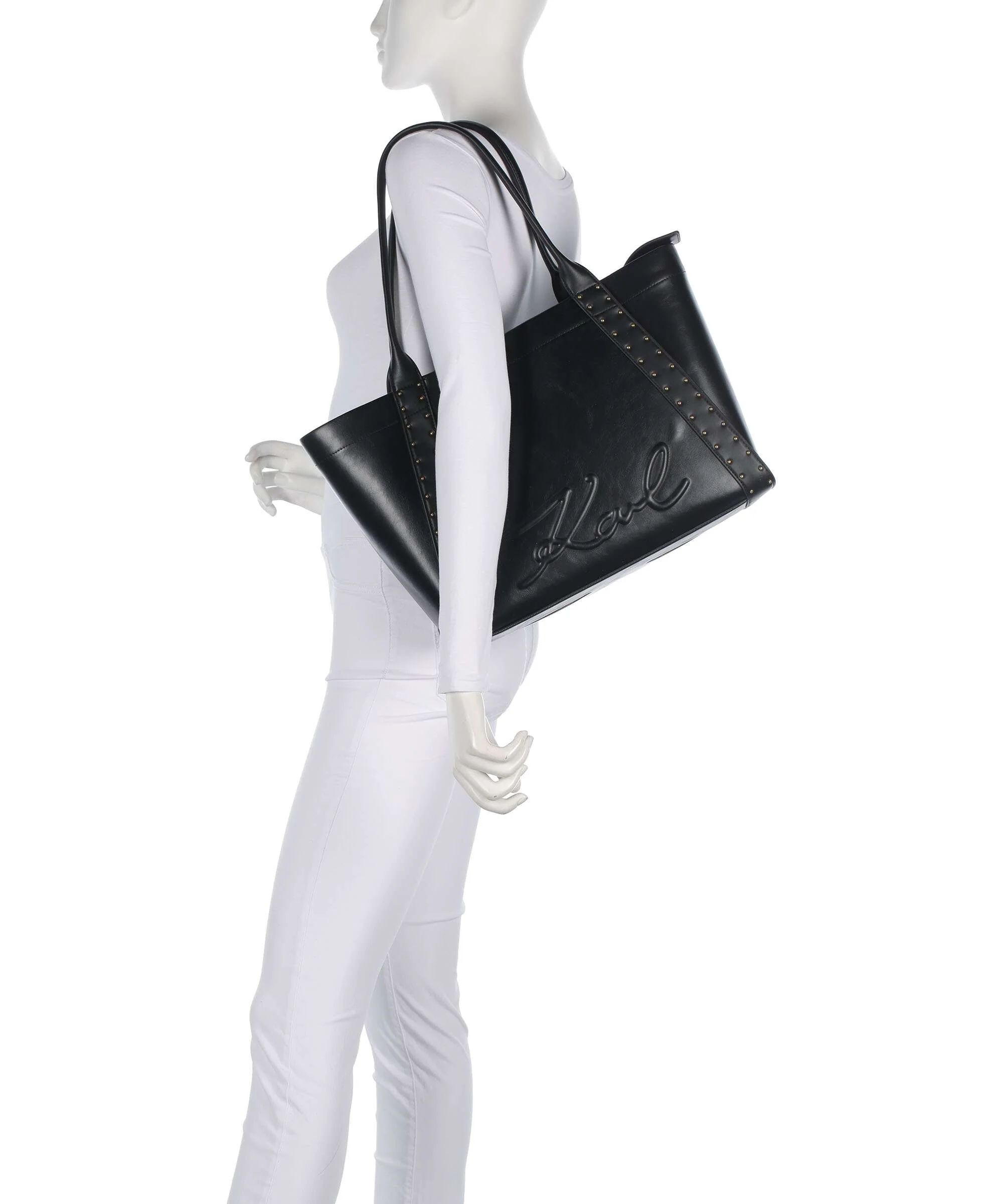 Karl Lagerfeld K/Ville Medium Boodschappentas black/gold - Image 3