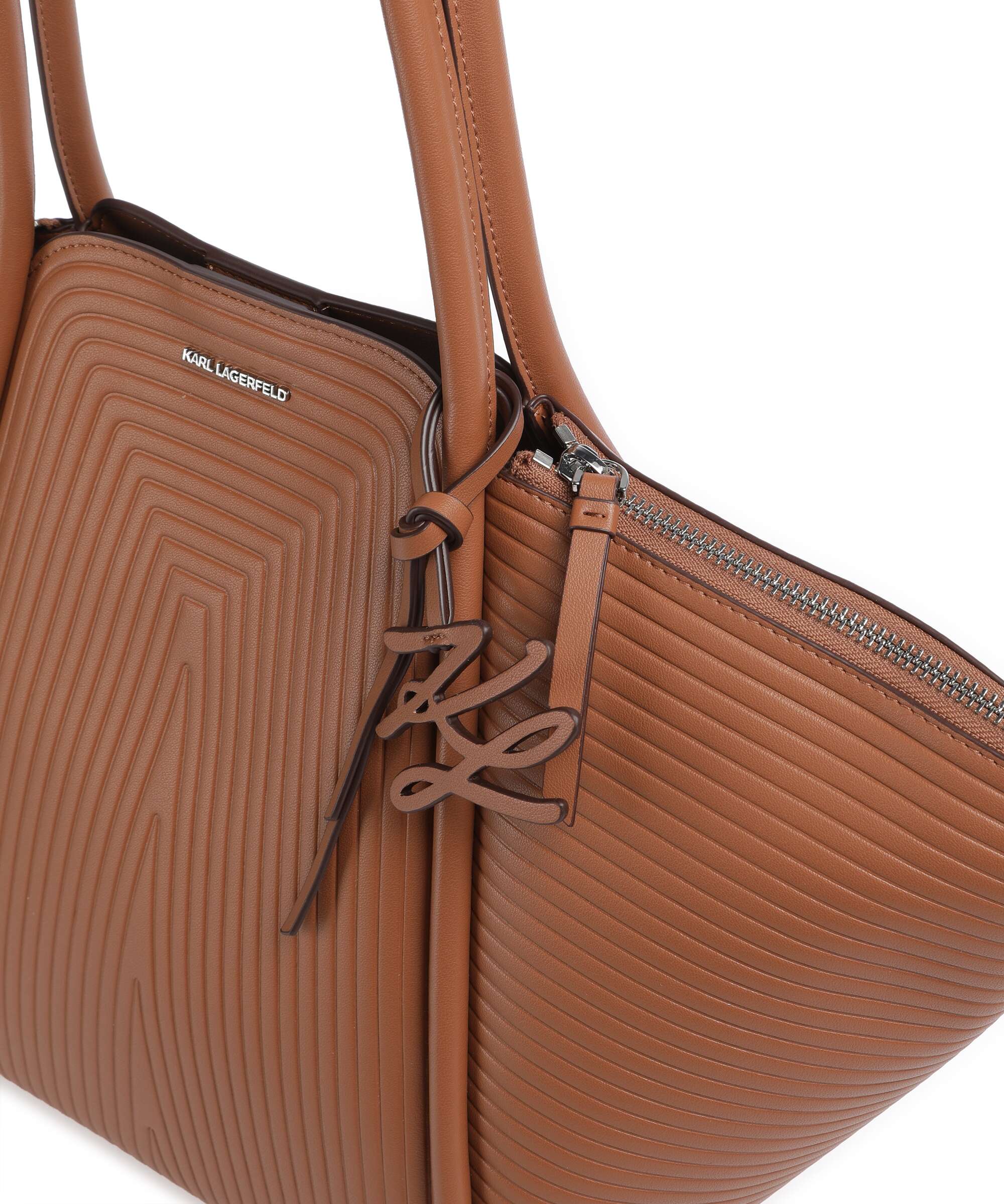 Karl Lagerfeld K/Wellen Medium Boodschappentas dark tan - Image 4
