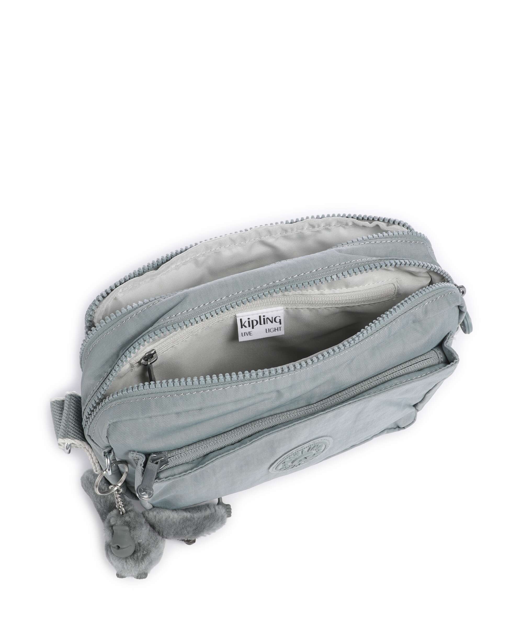 Kipling Basic Abanu M Crossbody tas relaxed grey - Image 6