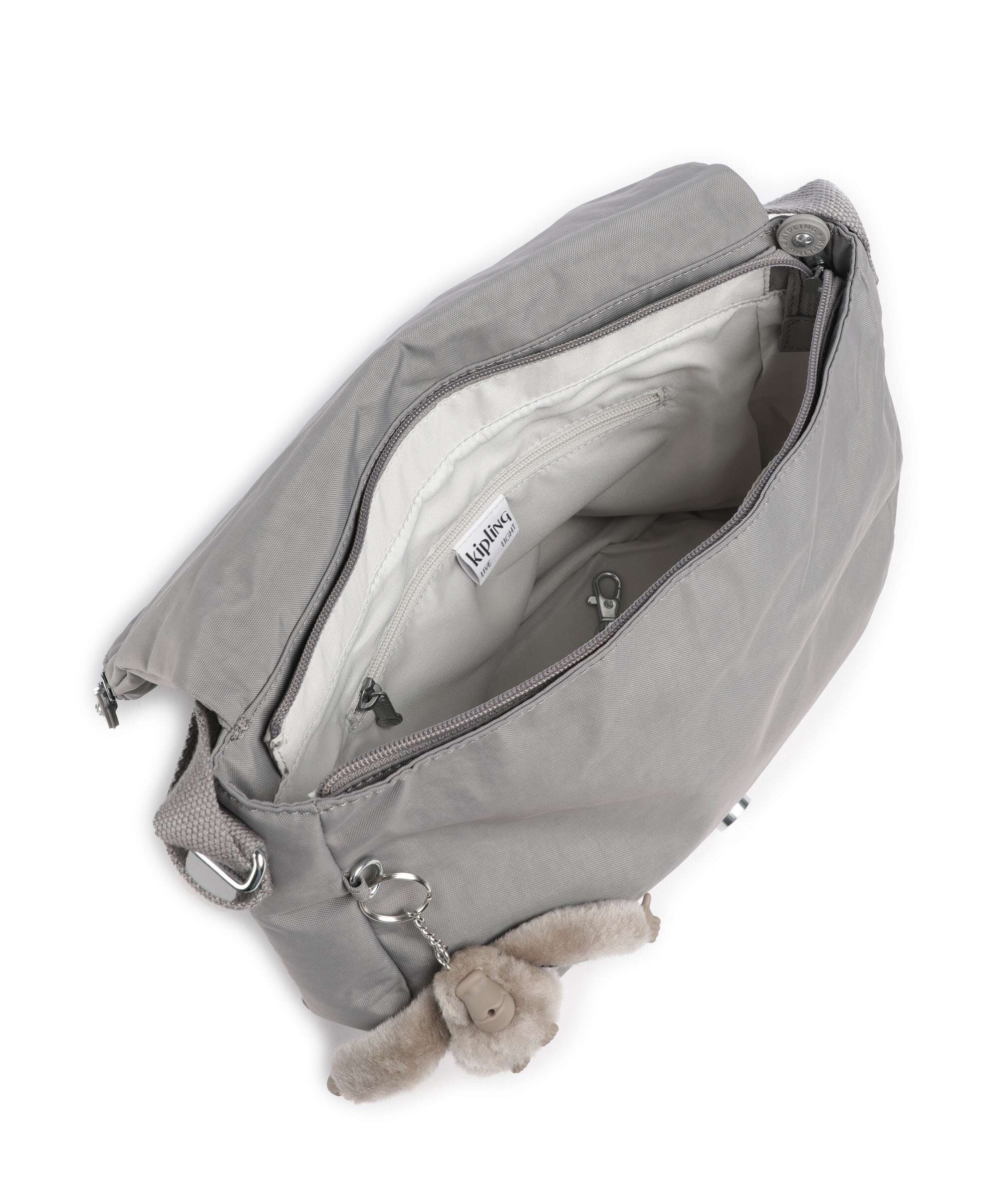 Kipling Basic Earthbeat M Schoudertas inviting grey - Image 6