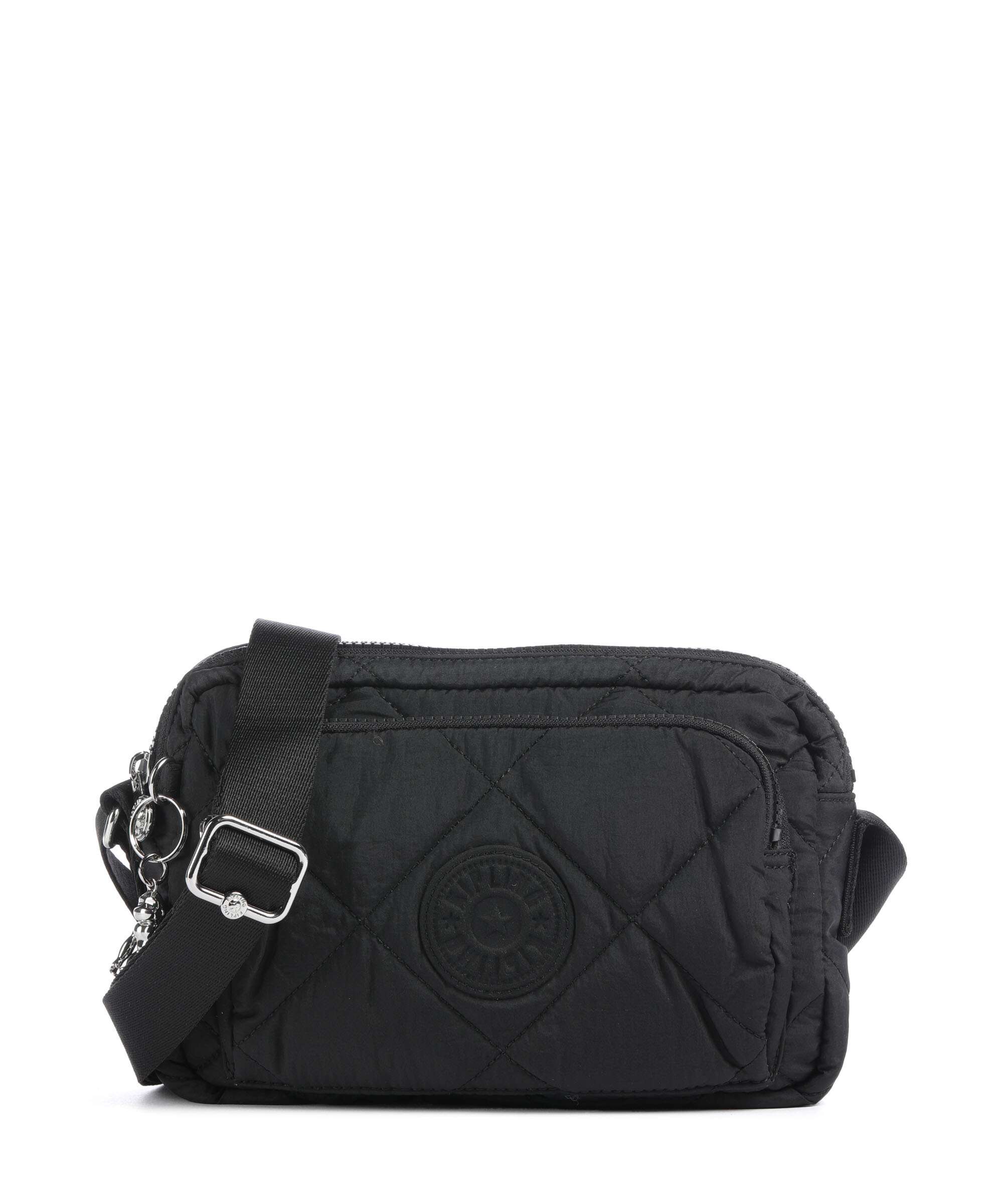 Kipling Crinkled Quilt Abanu M Zip Crossbody tas cosmic black