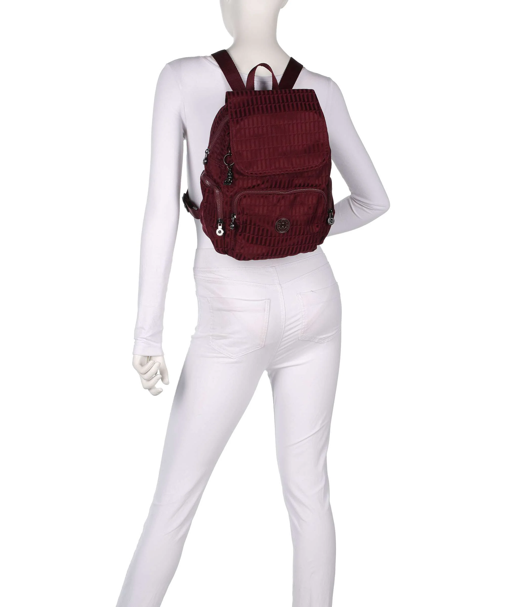 Kipling Elevated City Zip S Rugzak maroon tile - Image 3