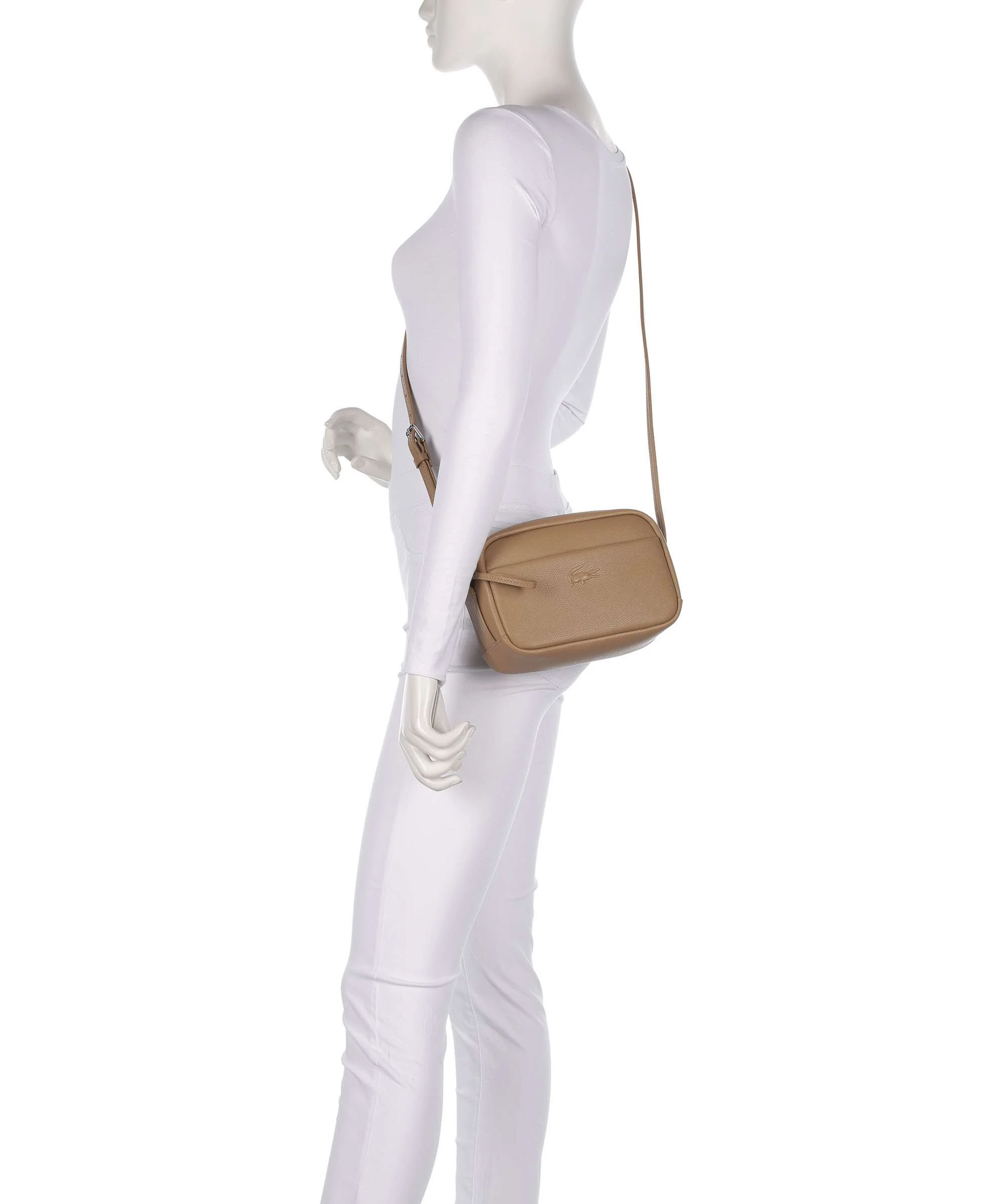 Lacoste City Court Crossbody tas warm beige - Image 3