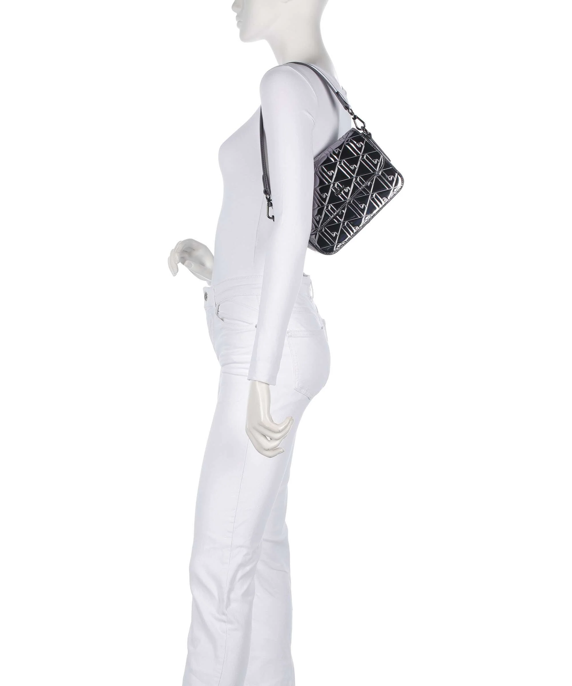 Lacoste Holiday Schoudertas shiny dark silver - Image 3
