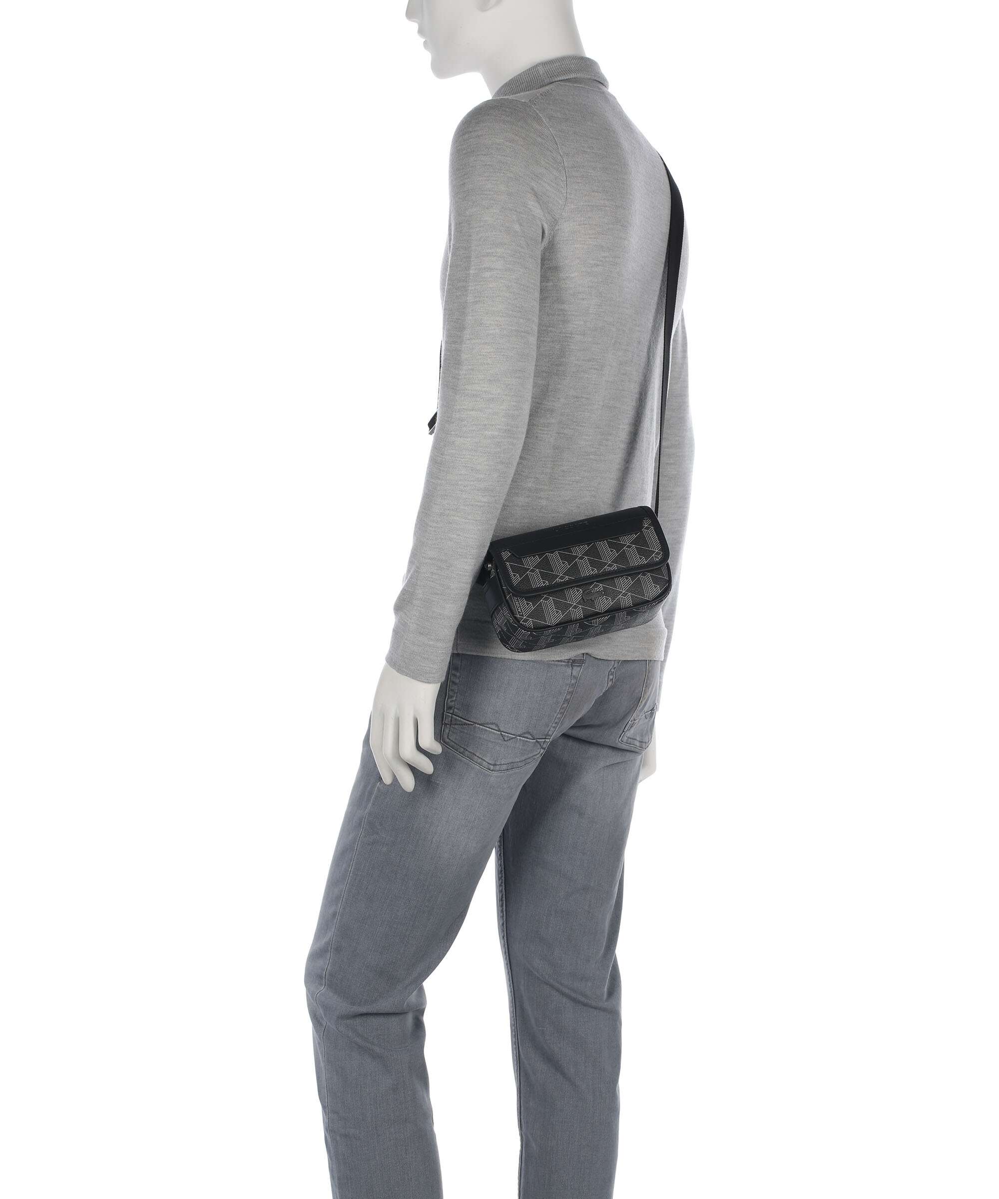 Lacoste The Blend Crossbody tas monogram/noir/gris - Image 3