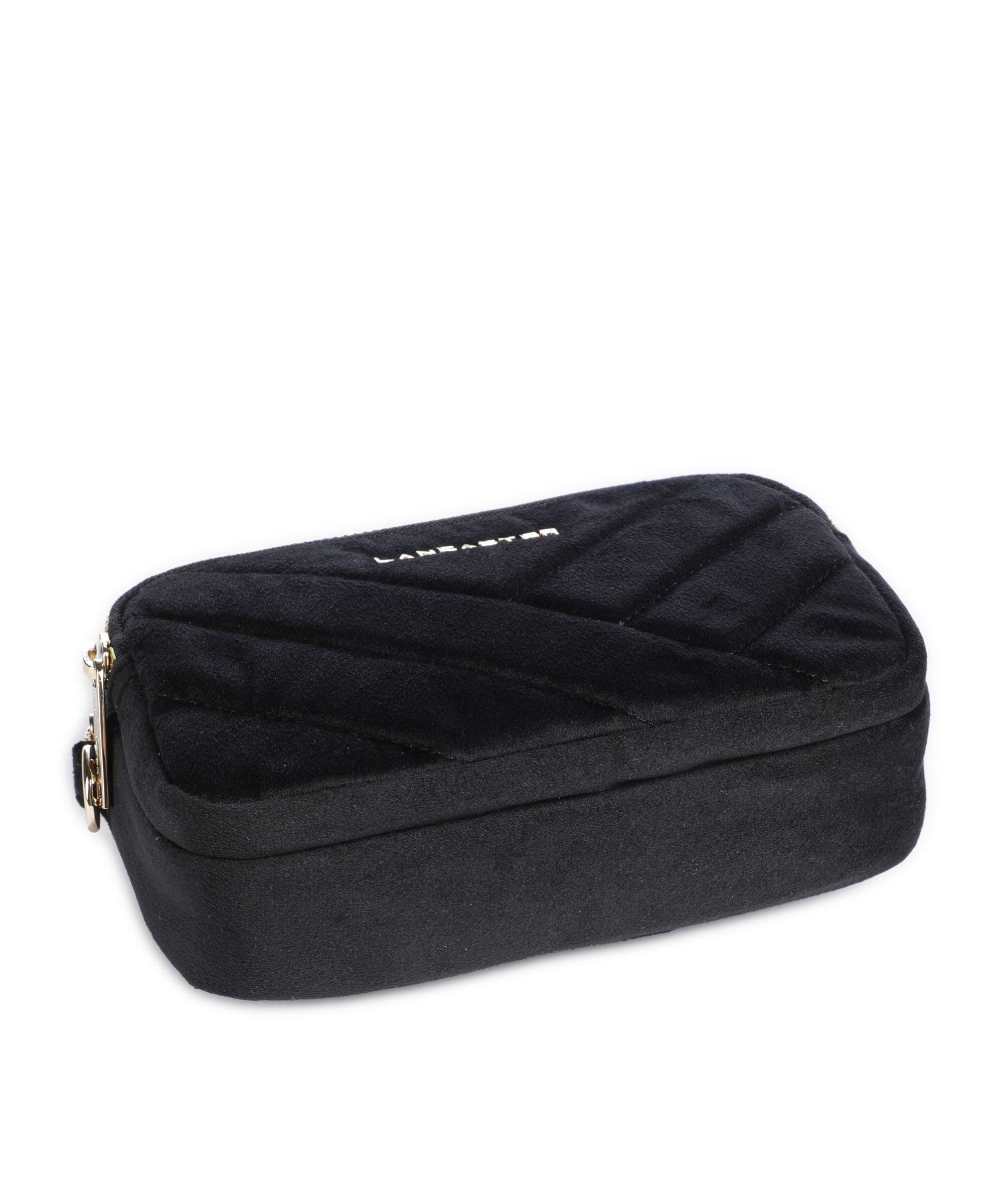 Lancaster Actual Velvet Matelassé Crossbody tas noir - Image 5