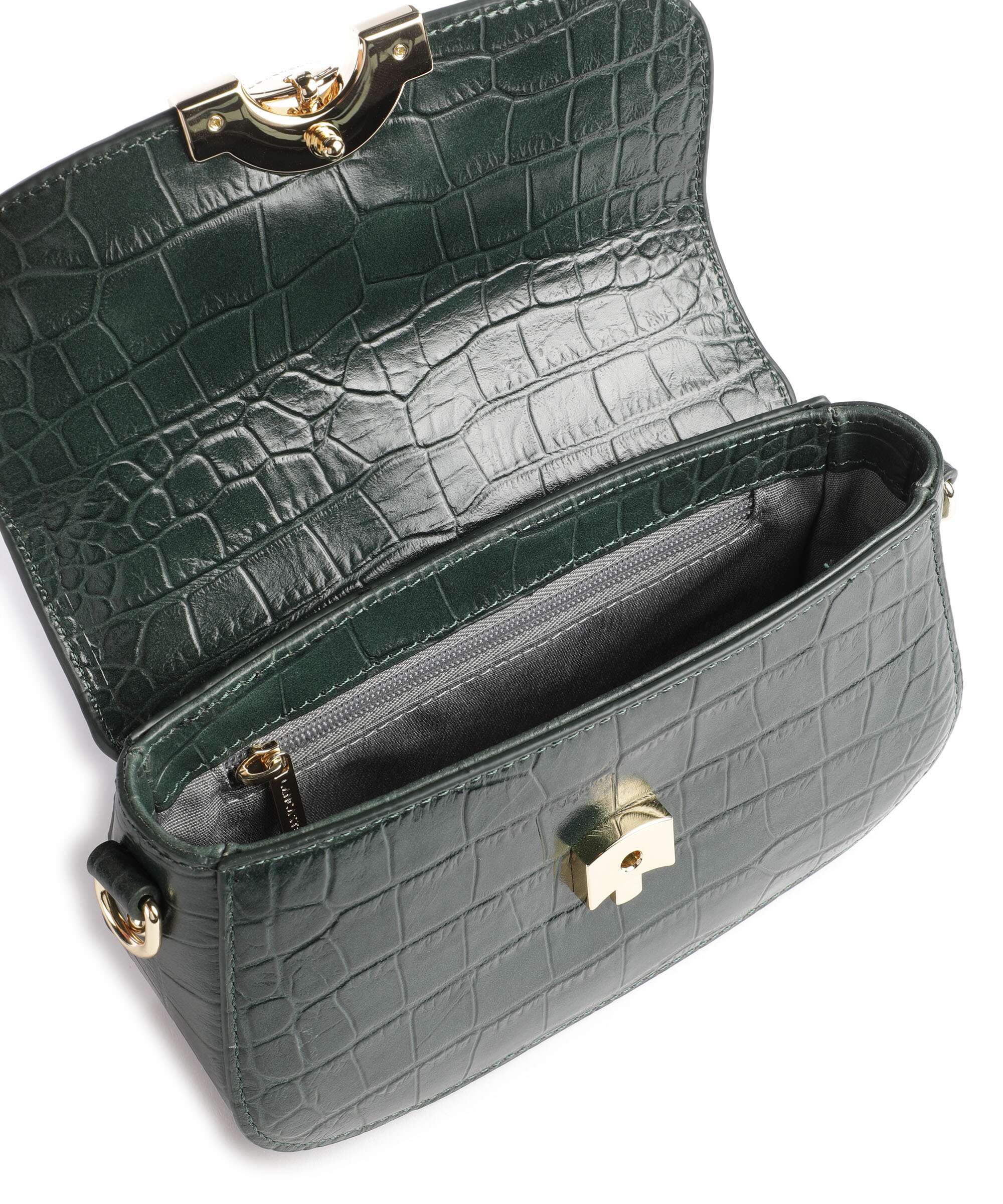 Lancaster Exotic CN Croco Crossbody tas vertforêt - Image 6