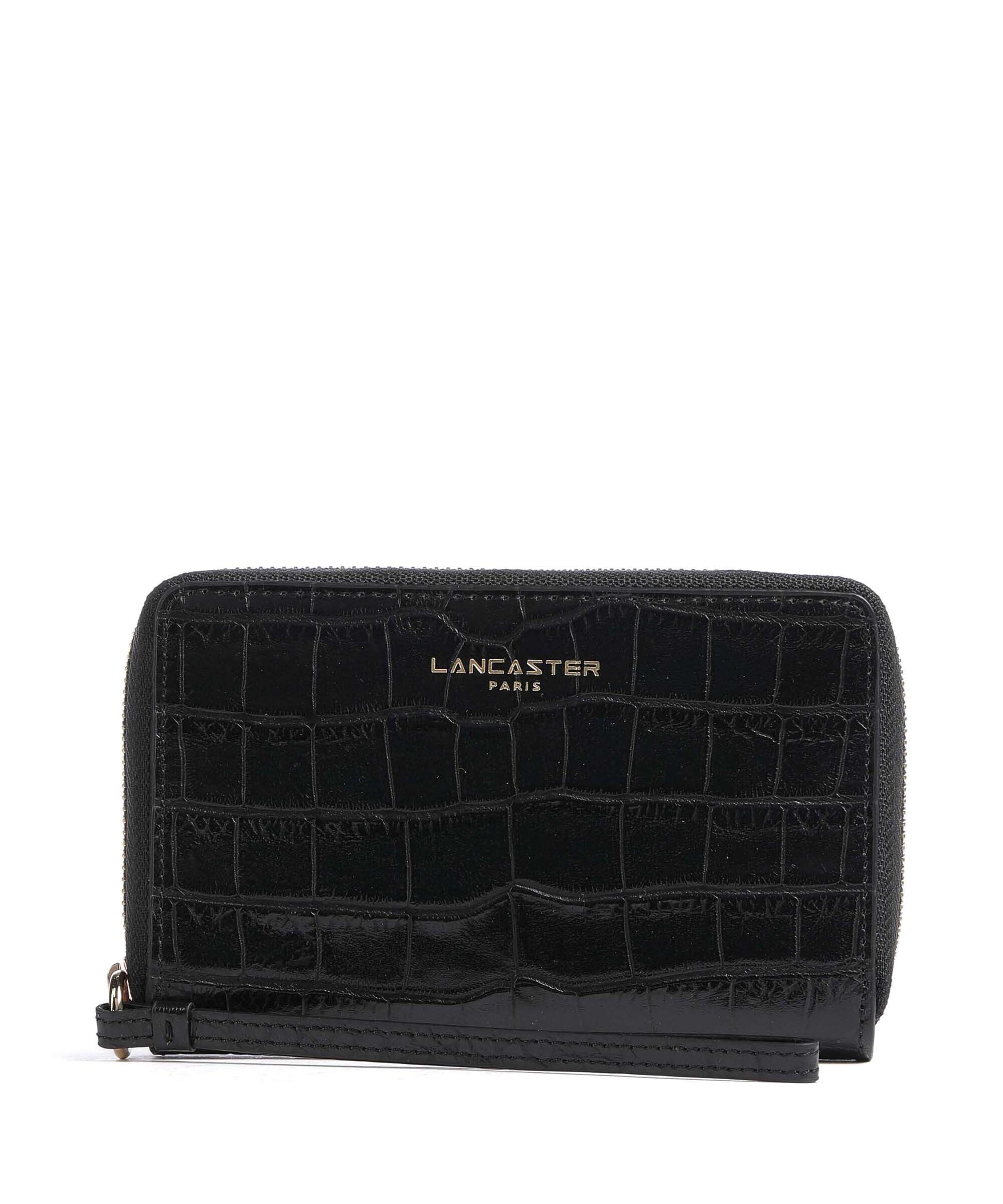 Lancaster Exotic Croco Portemonnee noir