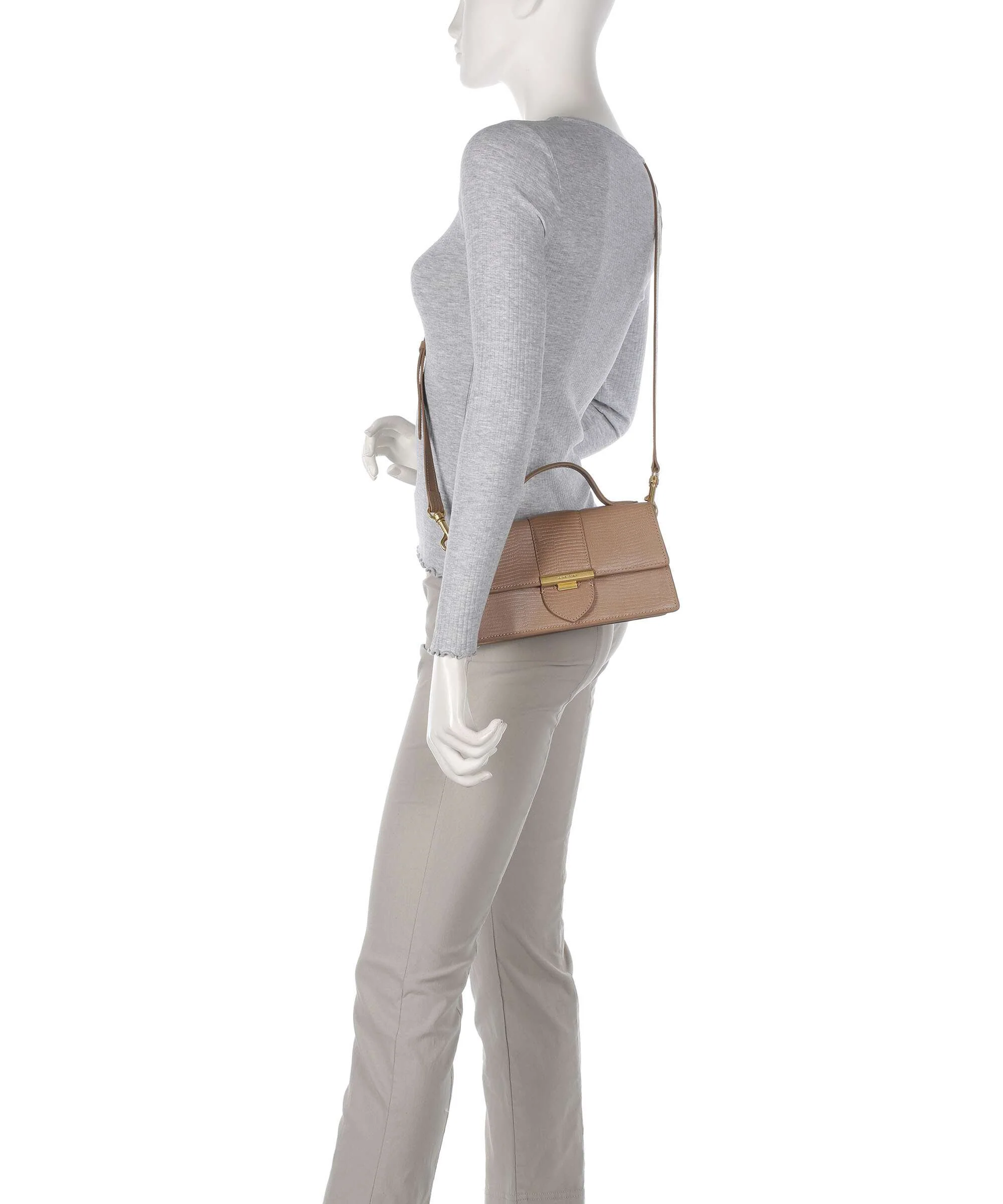 Lancaster Exotic Ily Crossbody tas sable/lézard - Image 3