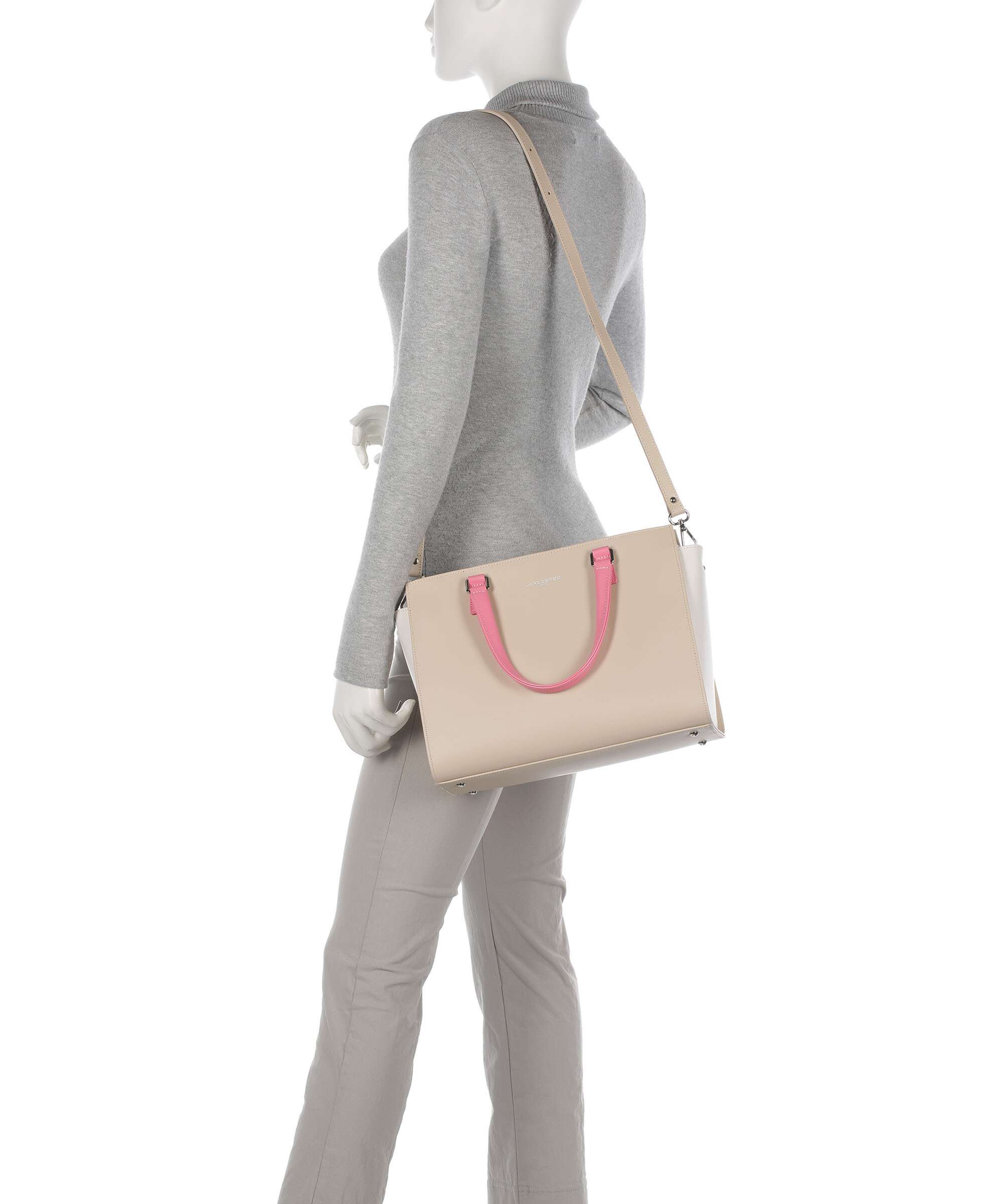 Lancaster Smooth Handtas beige - Image 4