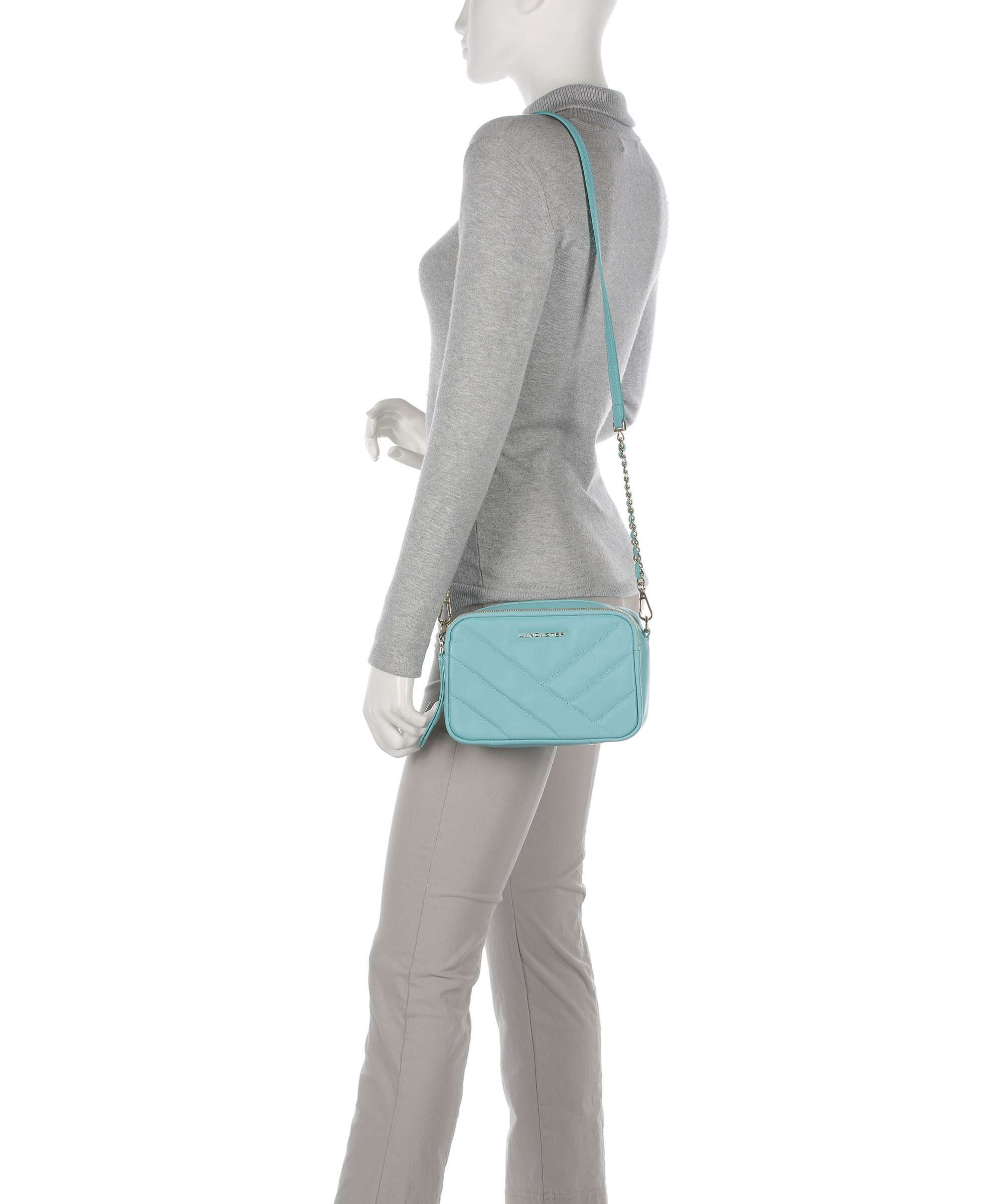 Lancaster Soft Matelassé Crossbody tas lagon - Image 3