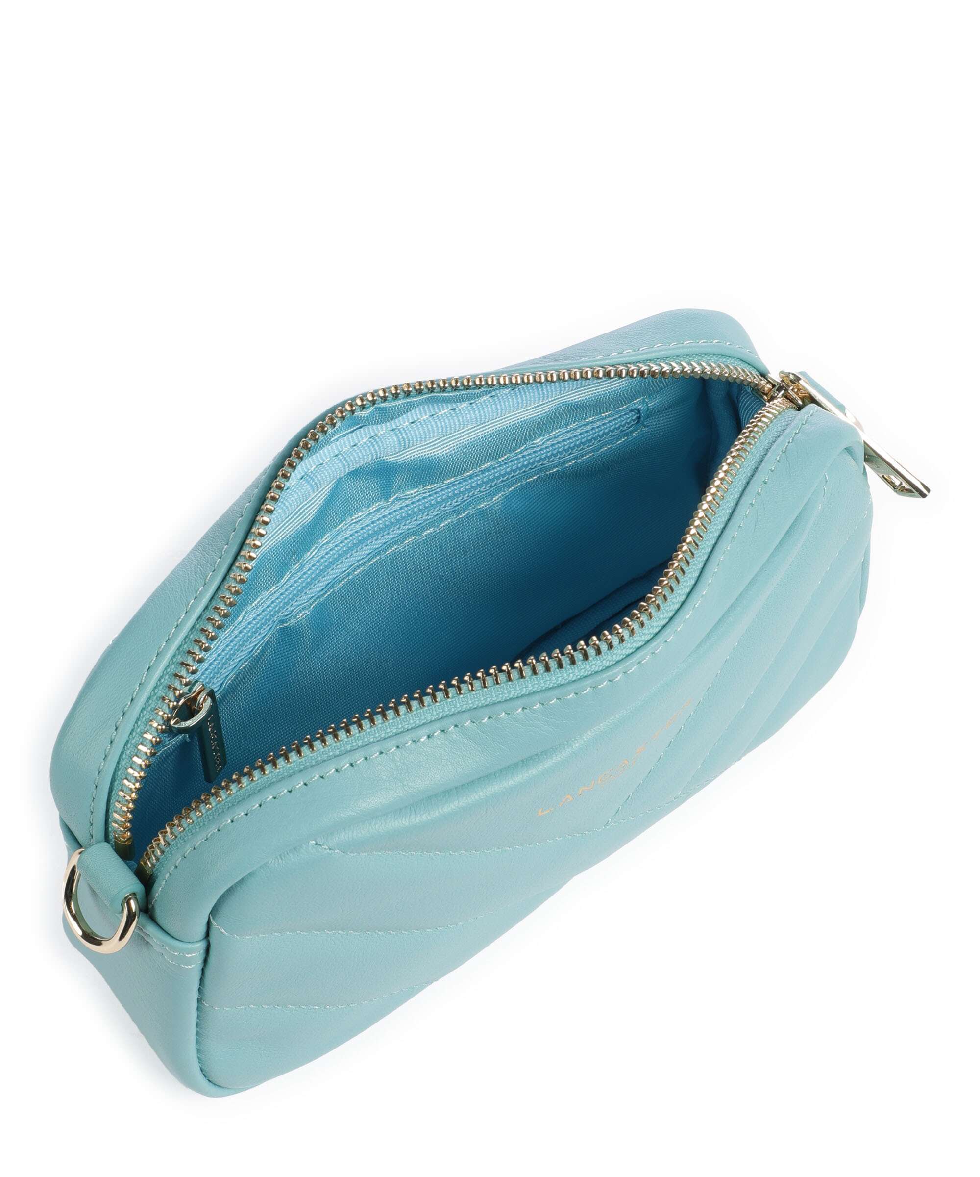 Lancaster Soft Matelassé Crossbody tas lagon - Image 6