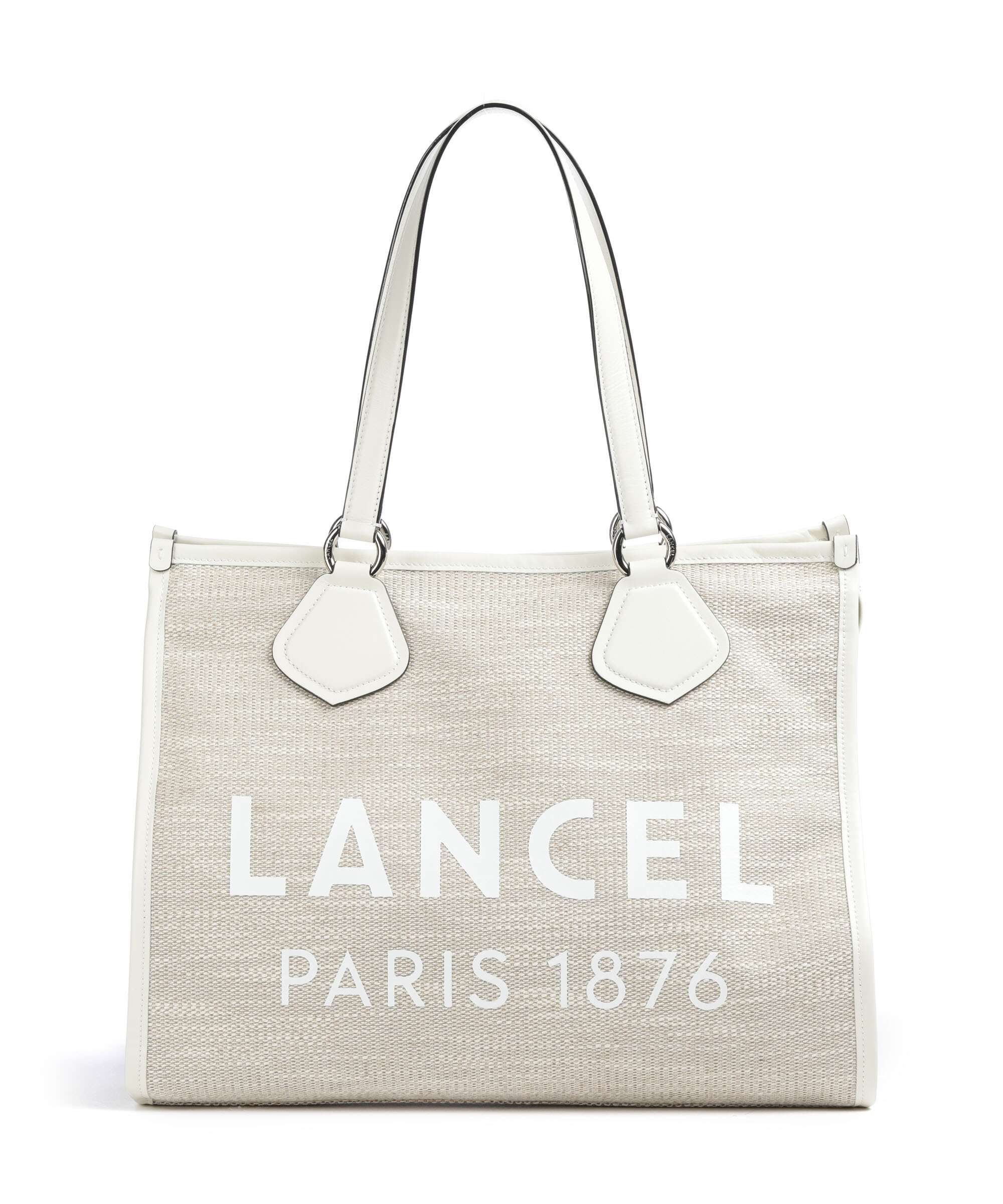 Lancel L Boodschappentas natural/white